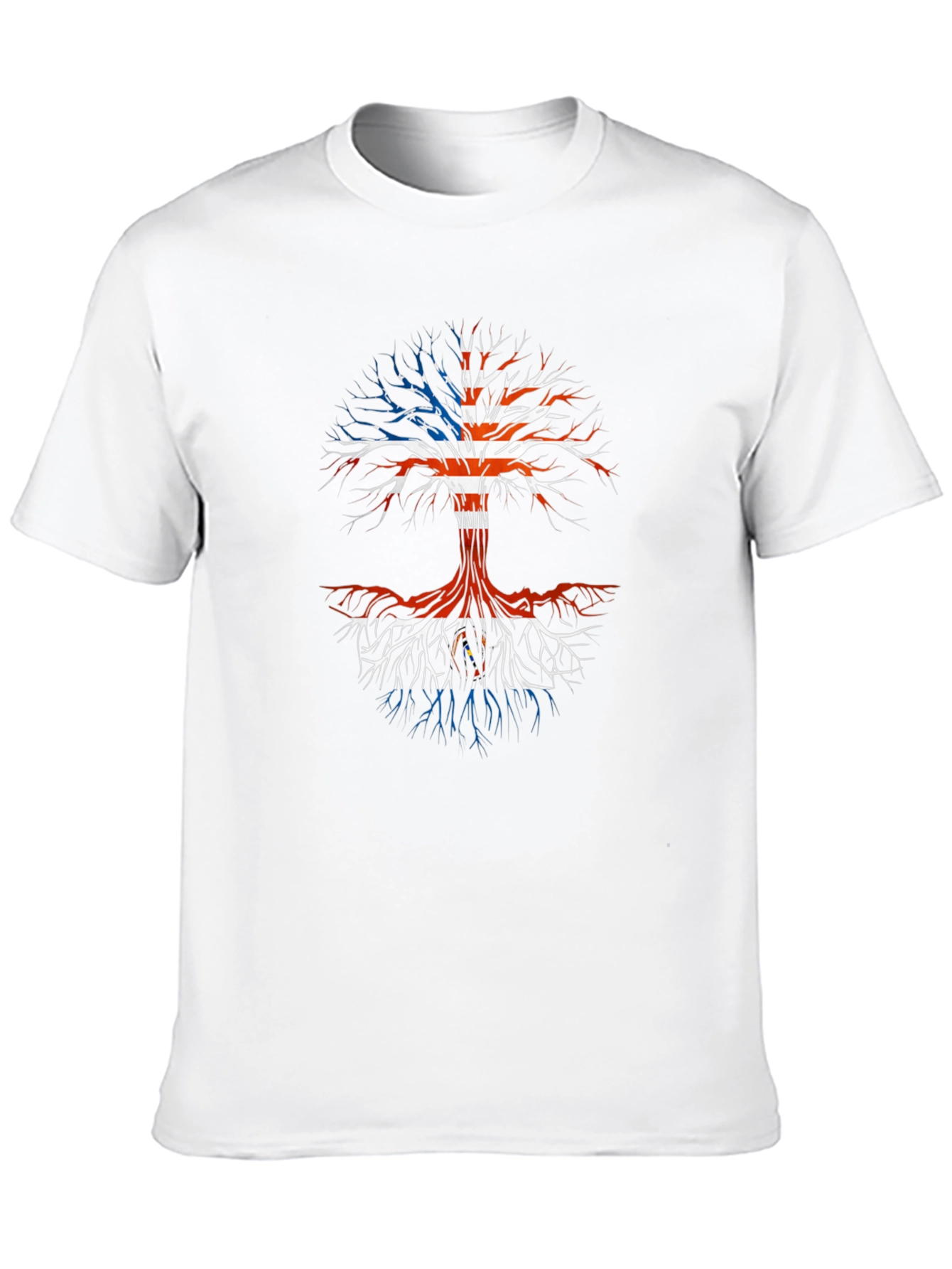American Roots T-Shirt - USA Flag Tree of Life