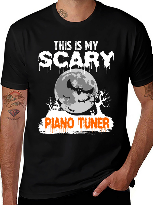 Scary Piano Tuner Halloween T-Shirt