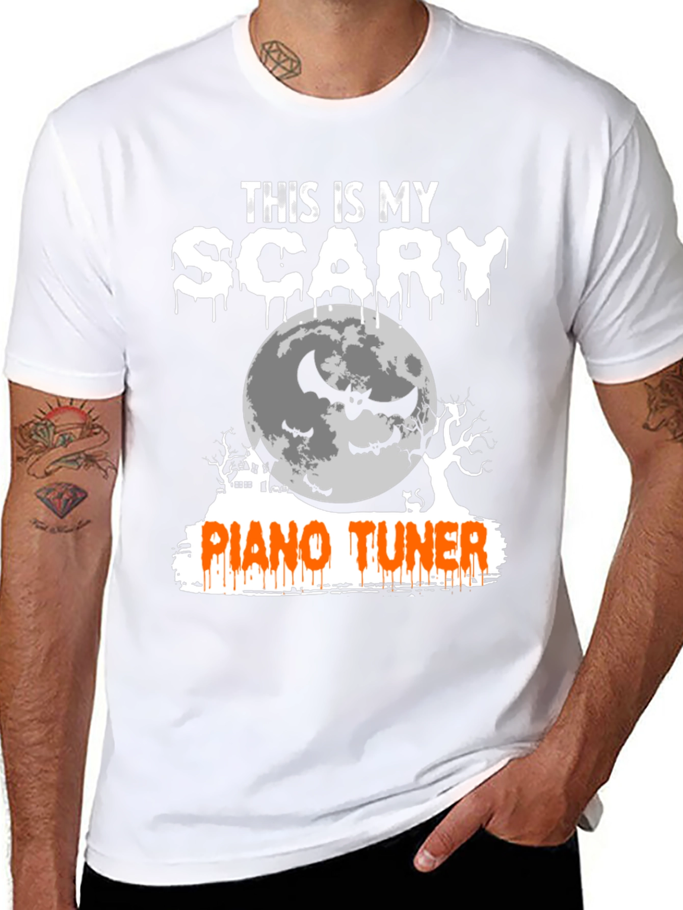 Scary Piano Tuner Halloween T-Shirt