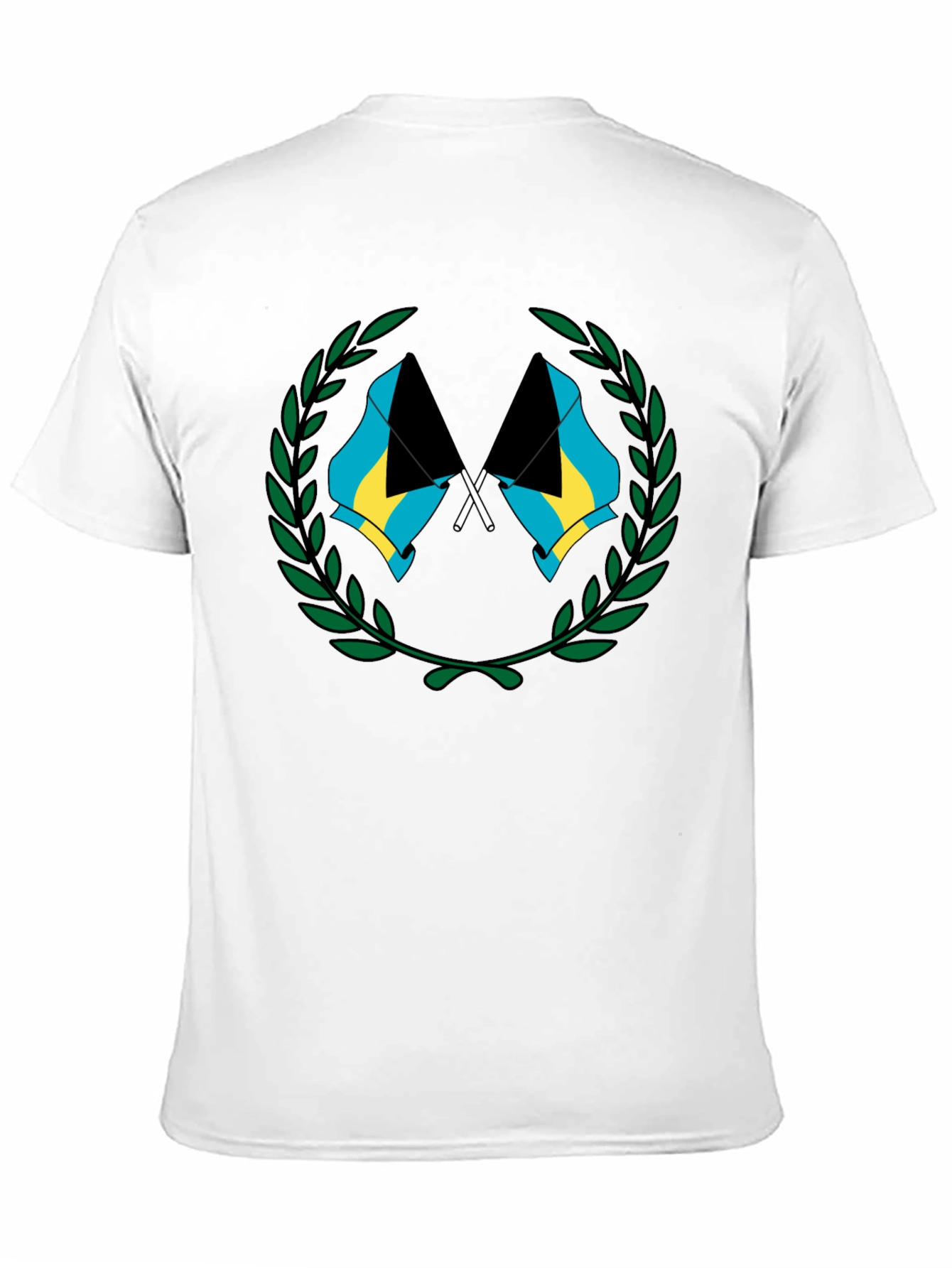 Bahamas Flag Graphic T-Shirt - Black