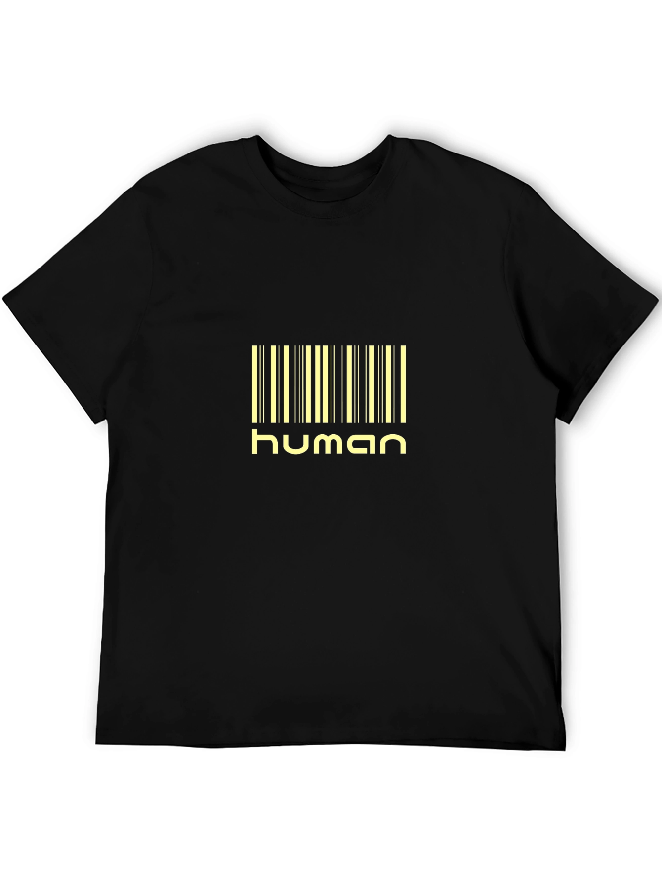 Human Barcode Black T-Shirt