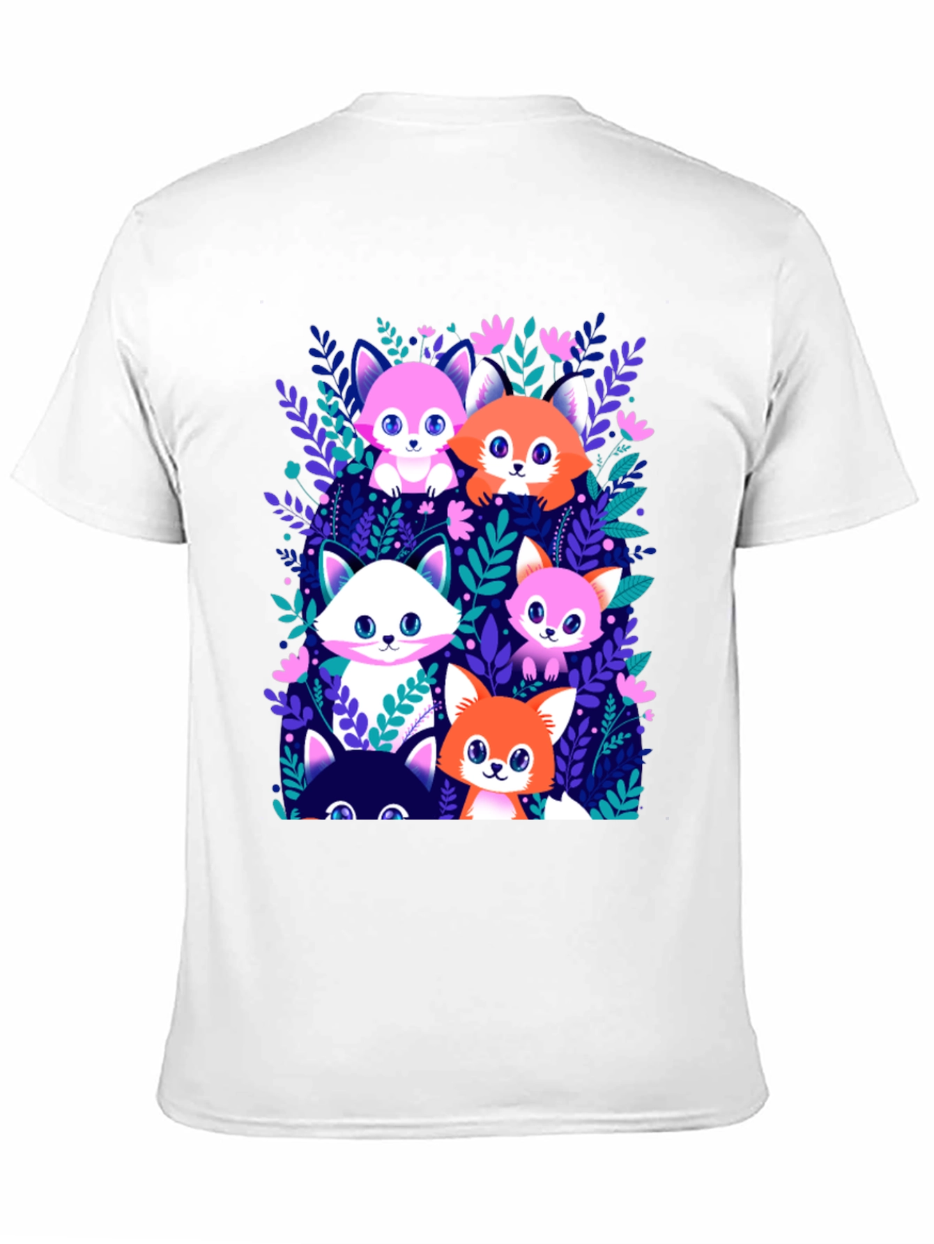 Cute Cartoon Foxes T-Shirt - Fun Graphic Tee