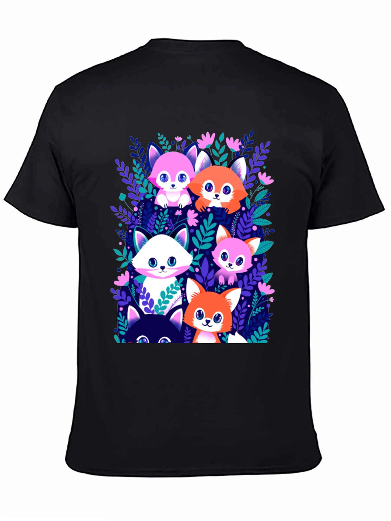 Cute Cartoon Foxes T-Shirt - Fun Graphic Tee