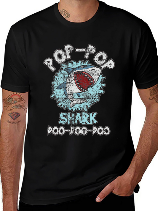 Pop-Pop Shark Doo-Doo-Doo Graphic T-Shirt