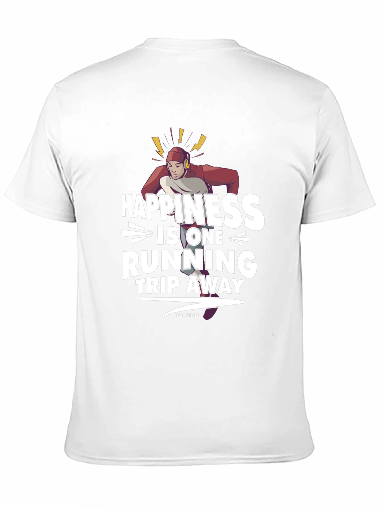 Happiness Is One Running Trip Away Black T-Shirt