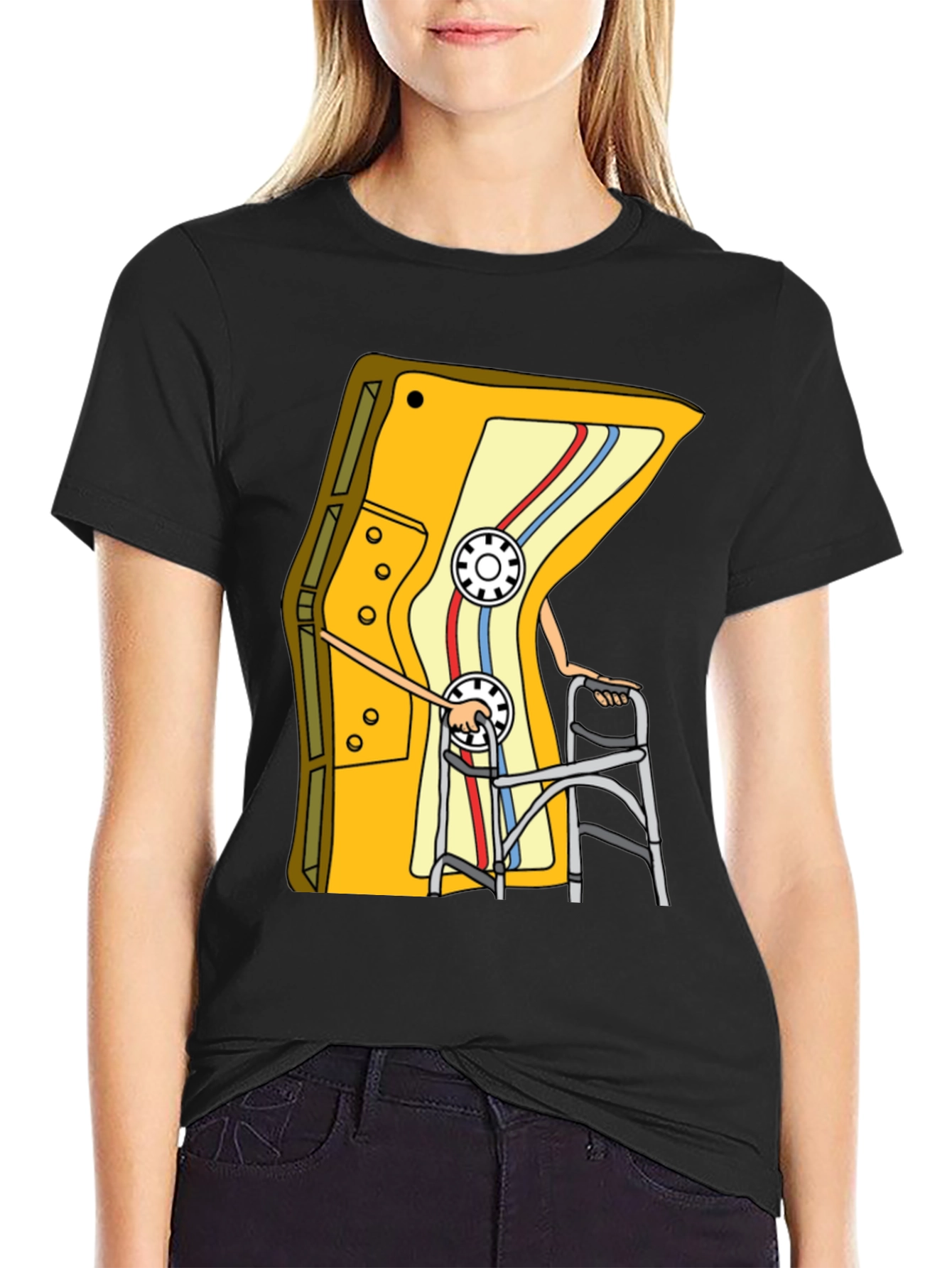 Cassette Tape Walker Graphic Tee - Retro Style Shirt