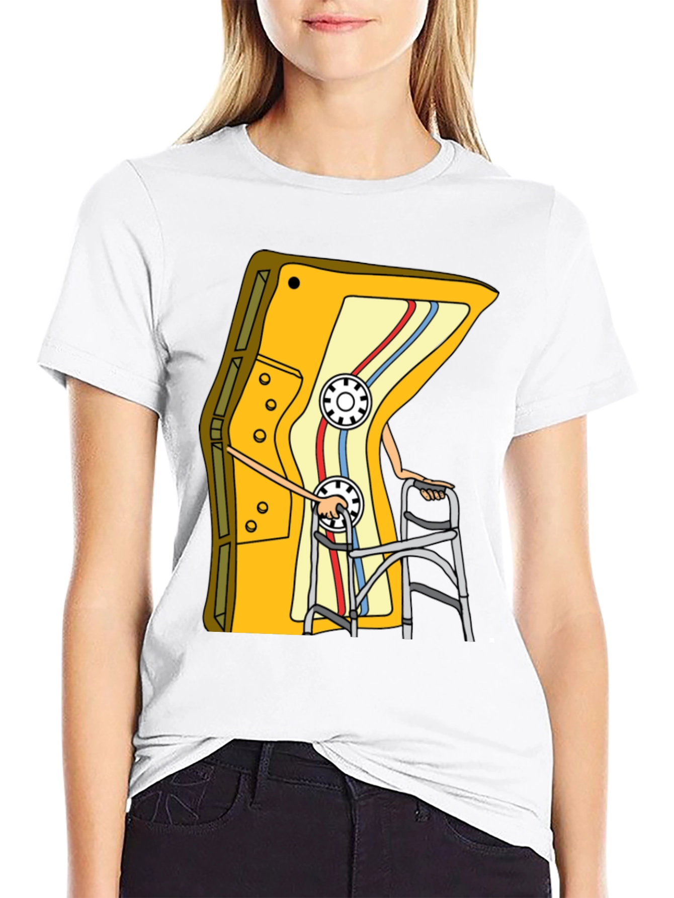 Cassette Tape Walker Graphic Tee - Retro Style Shirt