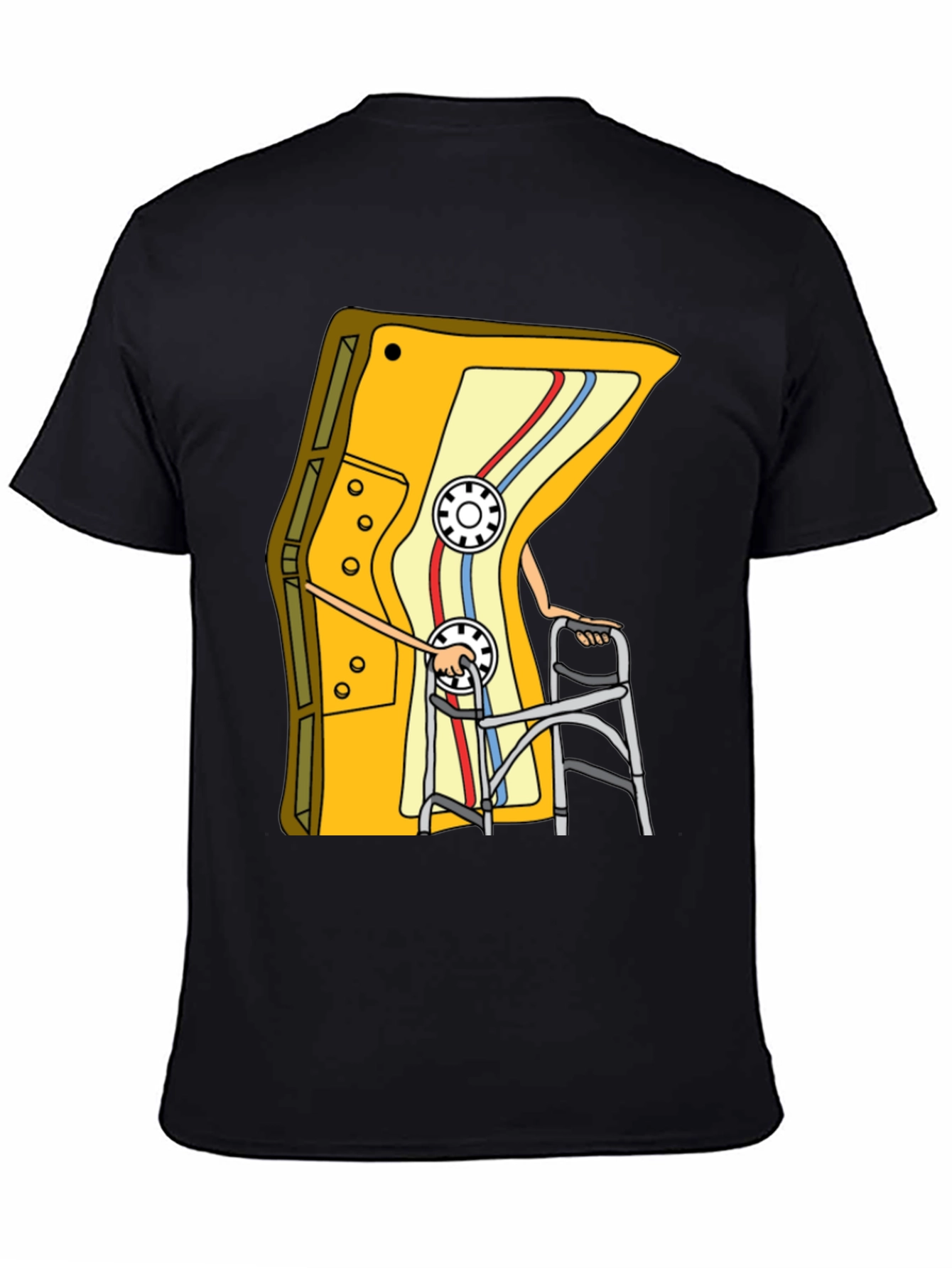 Cassette Tape Walker Graphic Tee - Retro Style Shirt