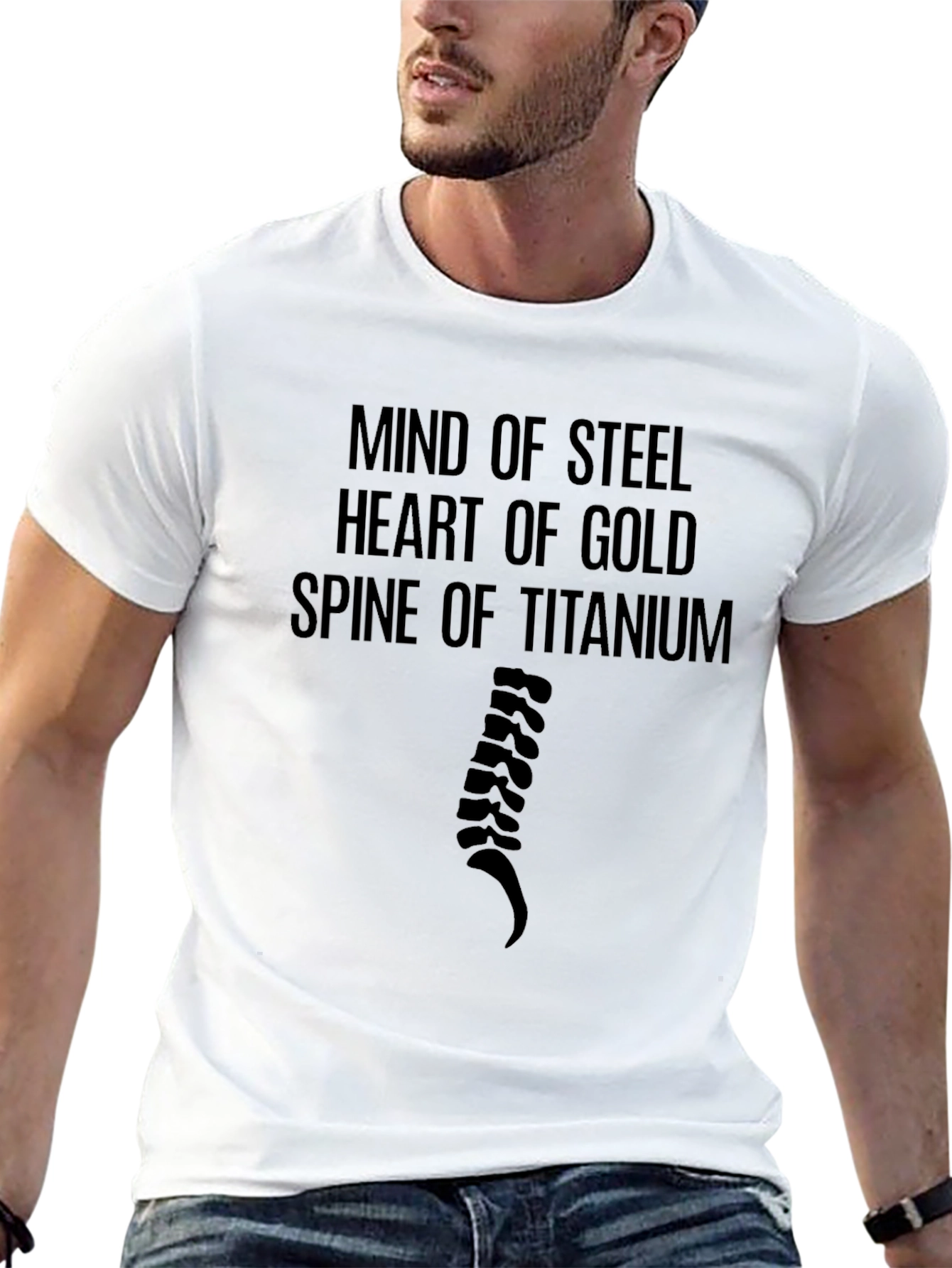 Mind of Steel Spine of Titanium Graphic Tee