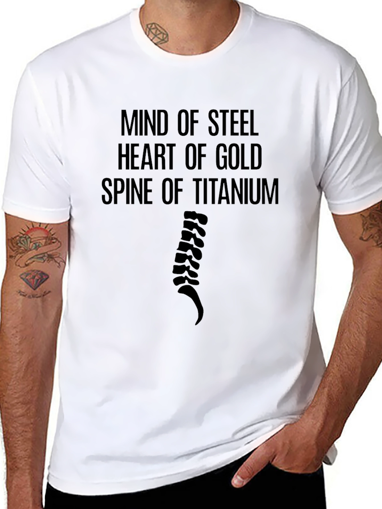 Mind of Steel Spine of Titanium Graphic Tee