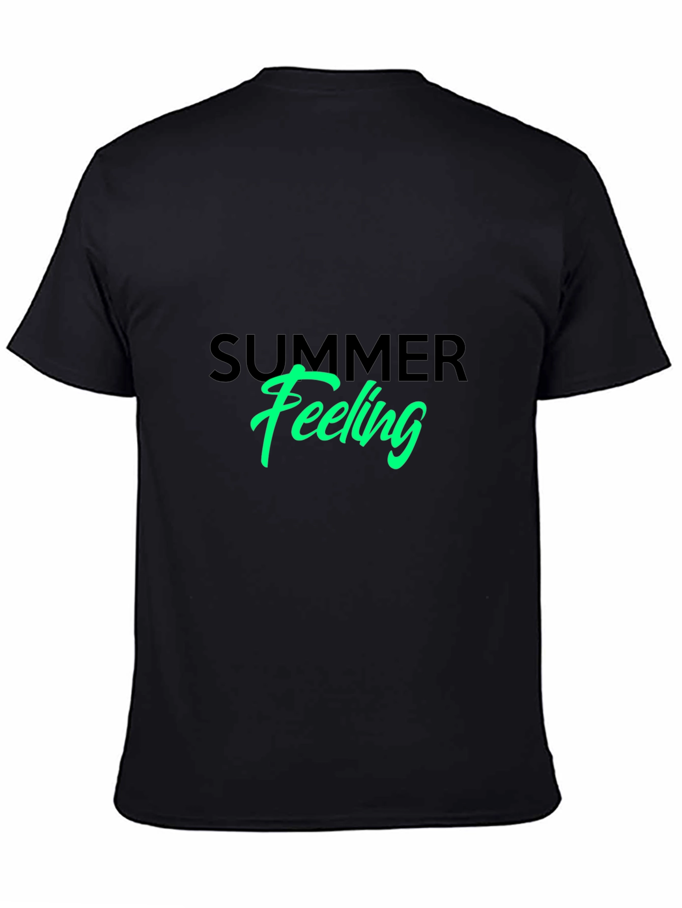 Summer Feeling Graphic Tee - Black
