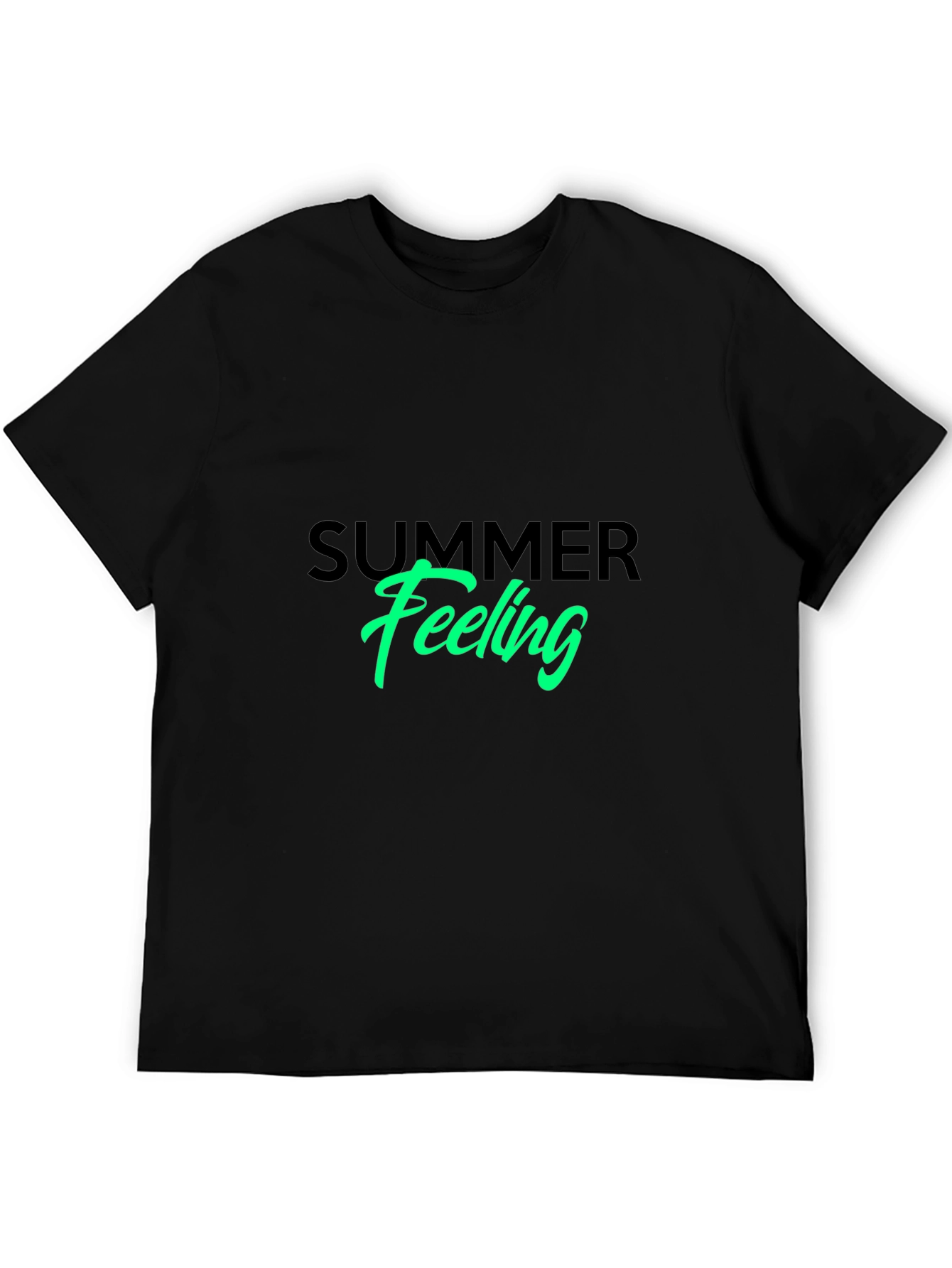 Summer Feeling Graphic Tee - Black