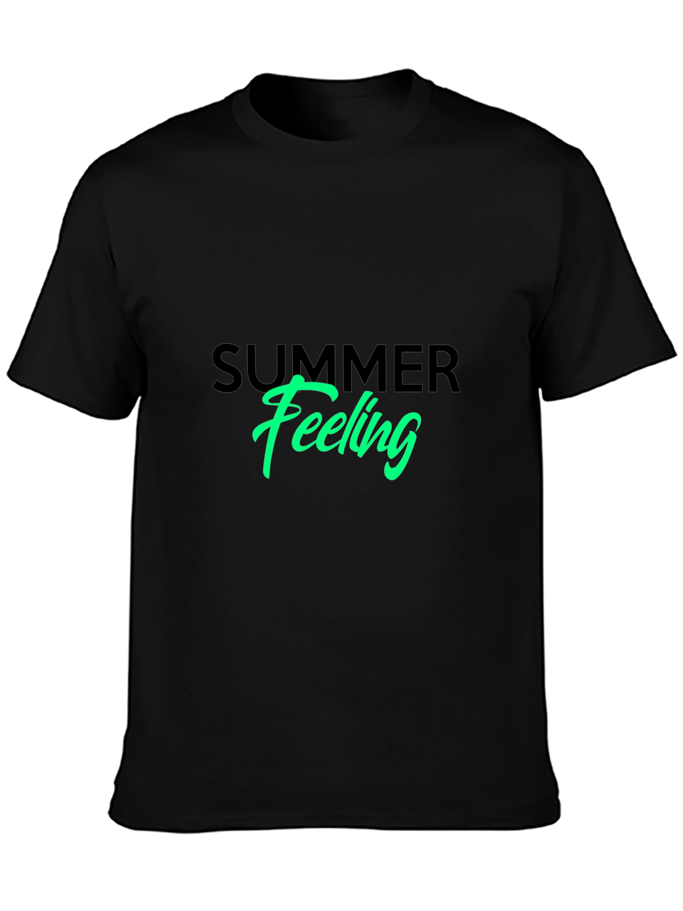 Summer Feeling Graphic Tee - Black
