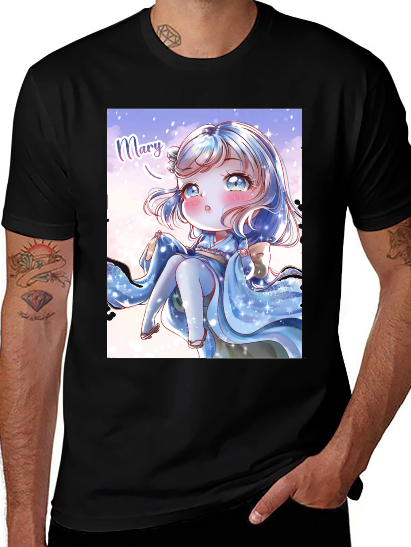 Anime Girl Graphic Print T-Shirt