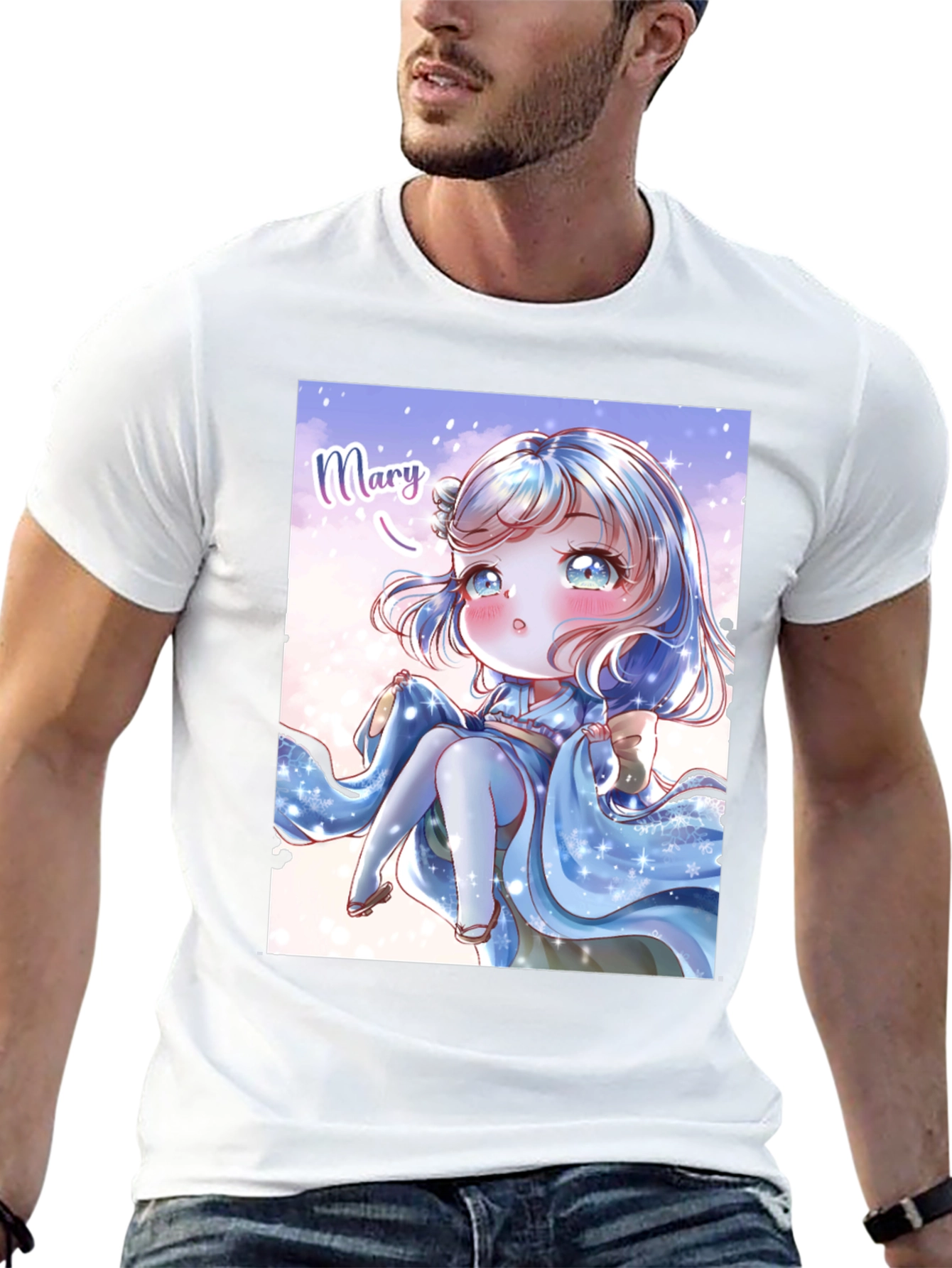 Anime Girl Graphic Print T-Shirt