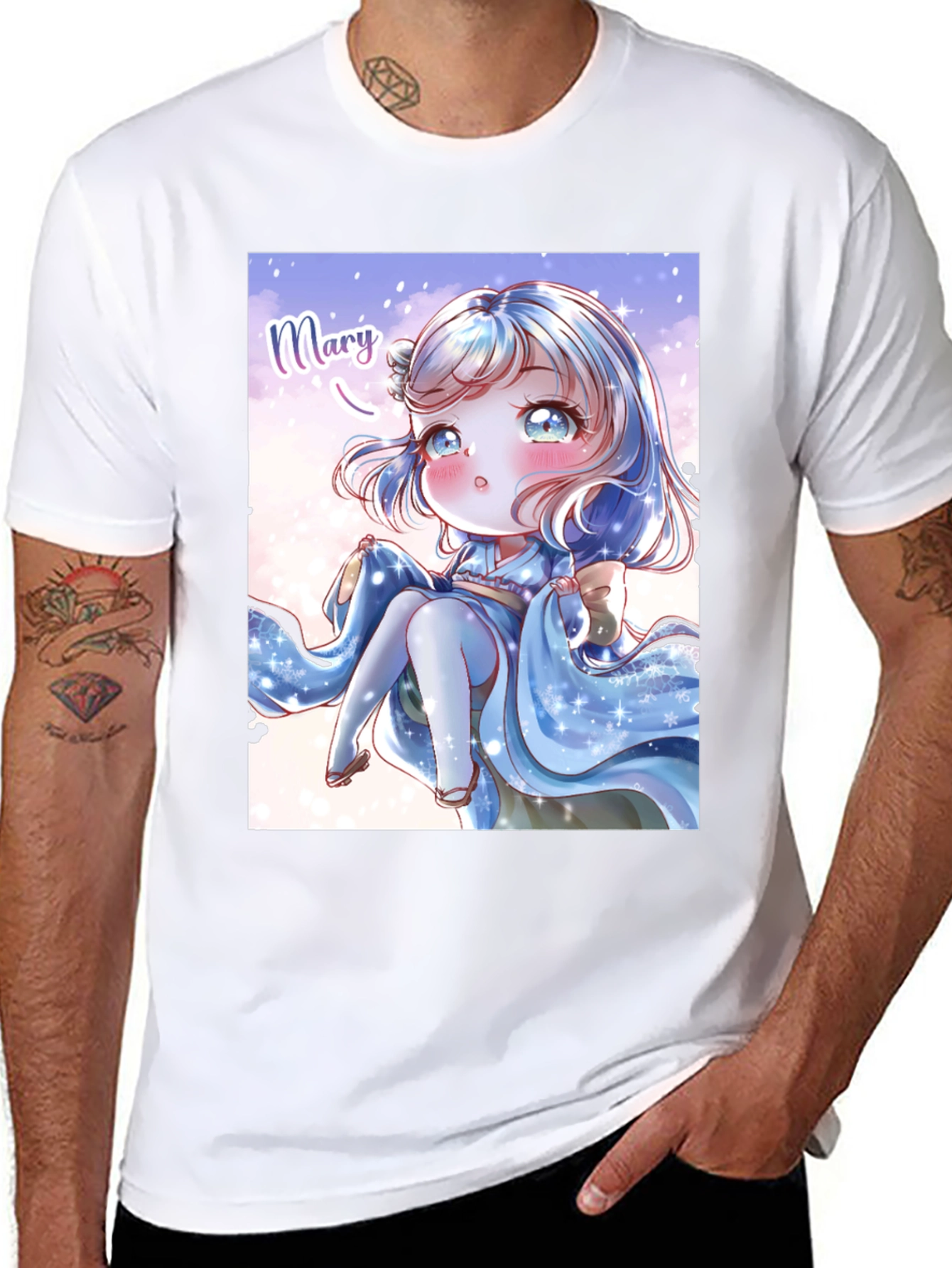 Anime Girl Graphic Print T-Shirt
