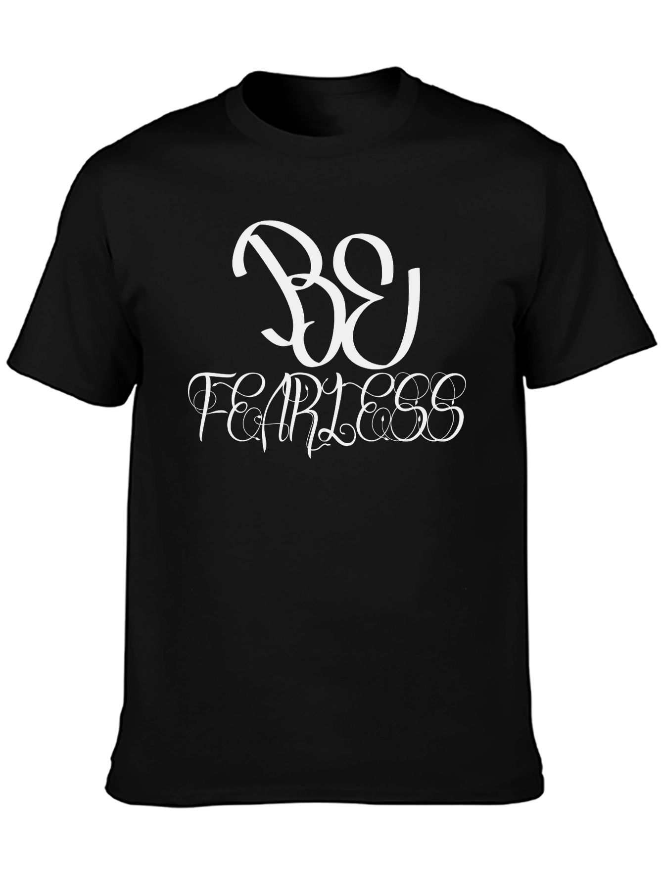 Be Fearless Graphic Tee - Stylish Mens Black T-Shirt