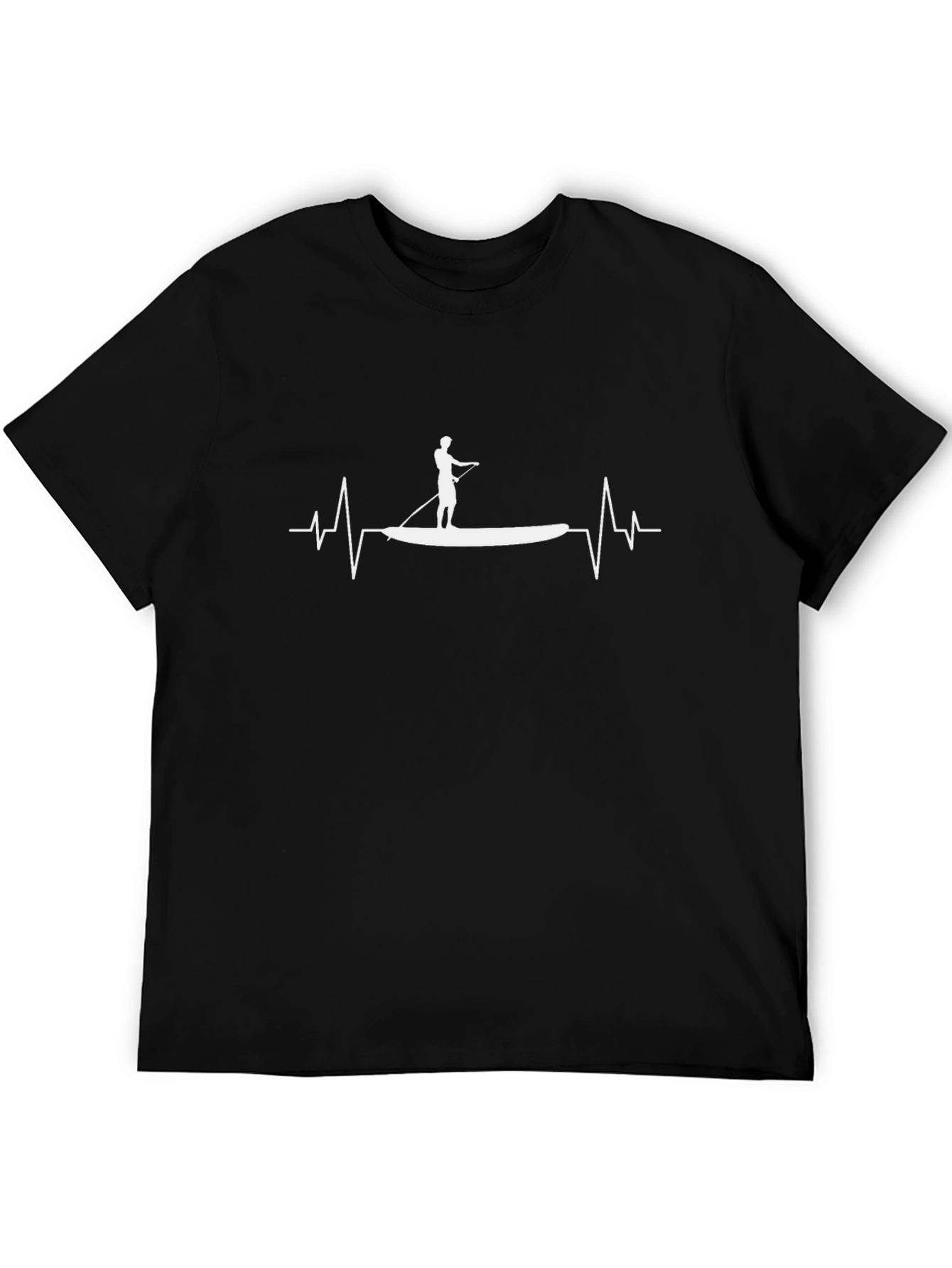 Paddle Board Heartbeat T-Shirt - Black