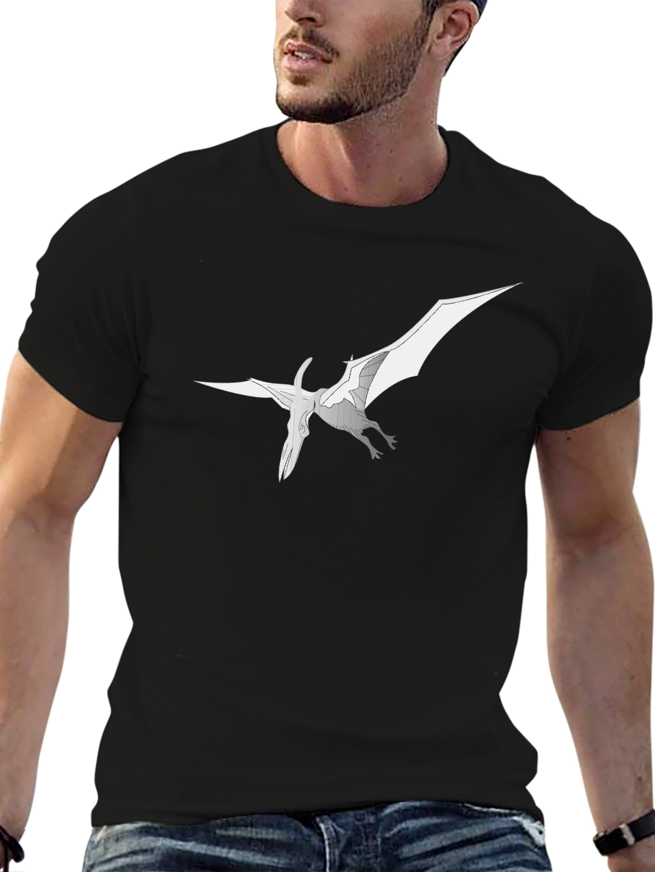 Pterodactyl Graphic Tee - Black