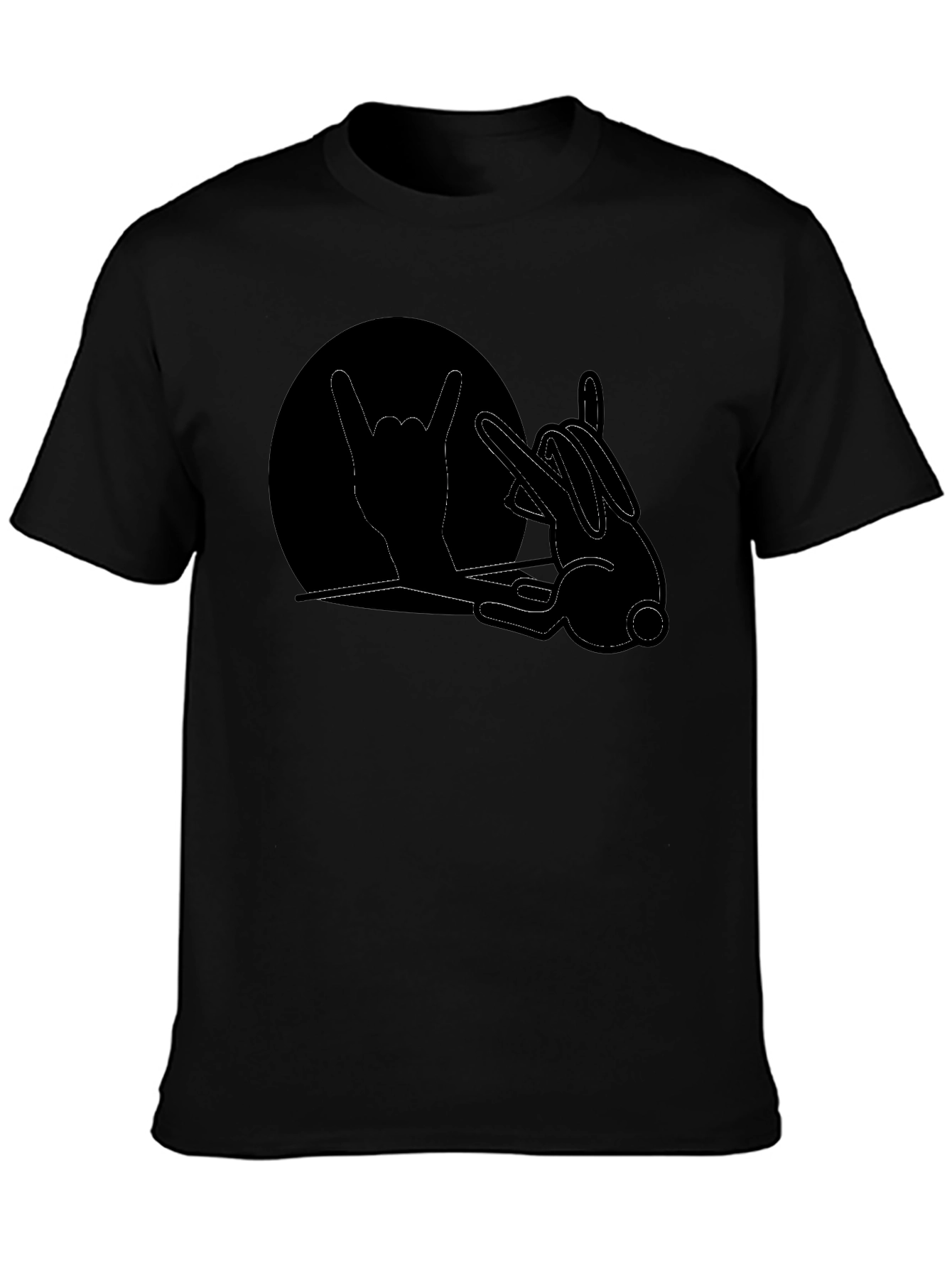 Rock On Bunny T-Shirt - Black