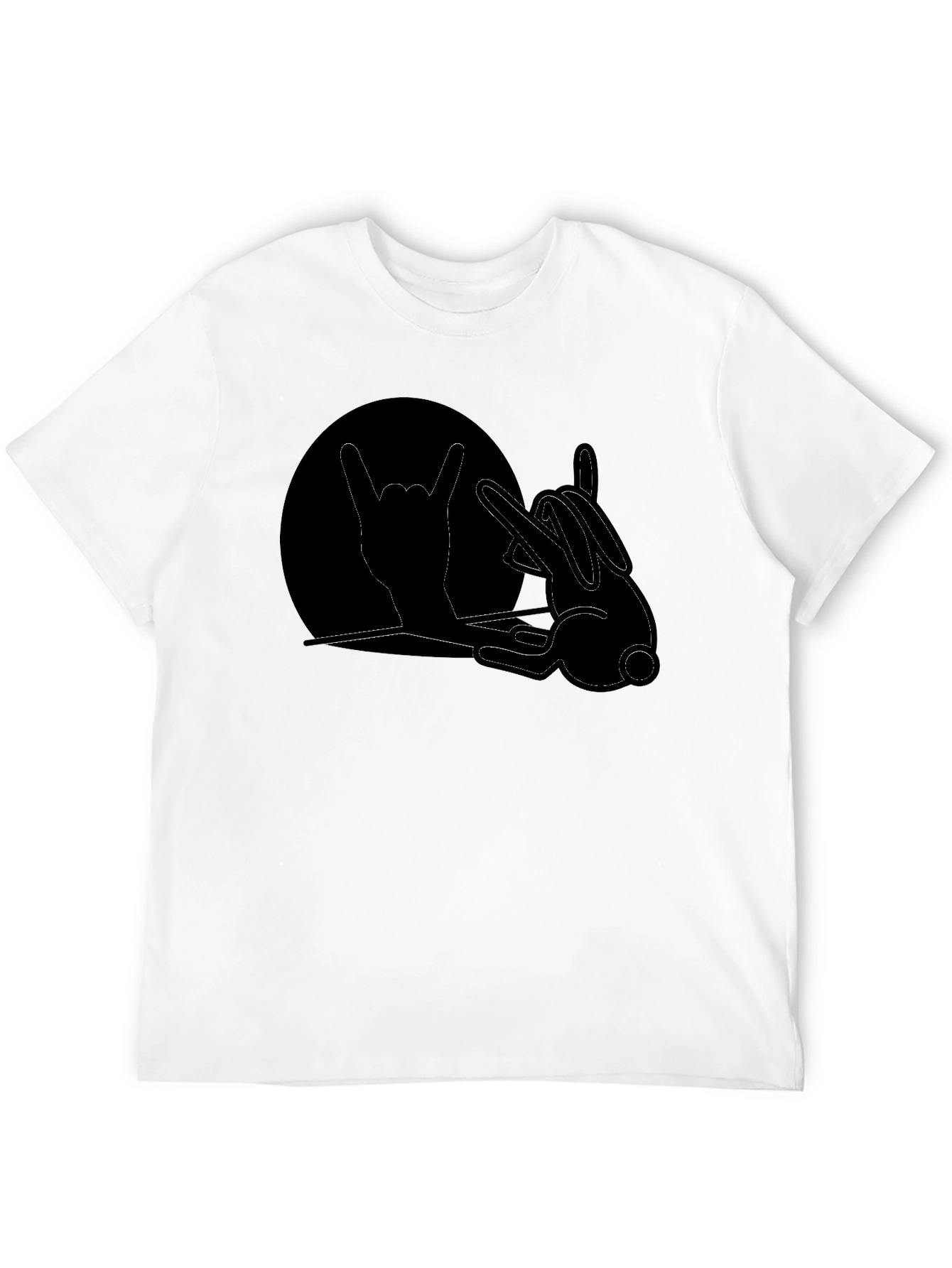 Rock On Bunny T-Shirt - Black