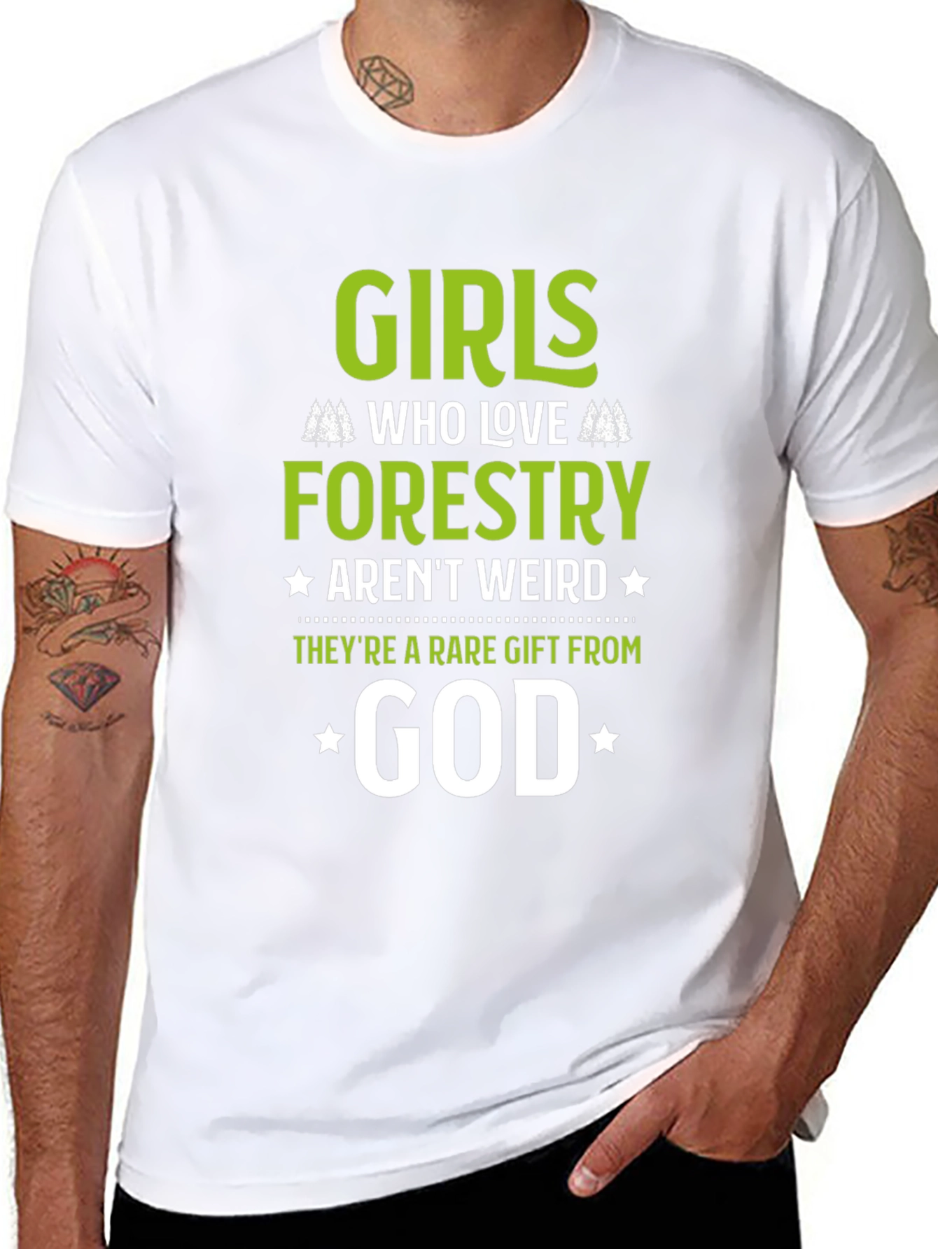 Girls Who Love Forestry Graphic T-Shirt