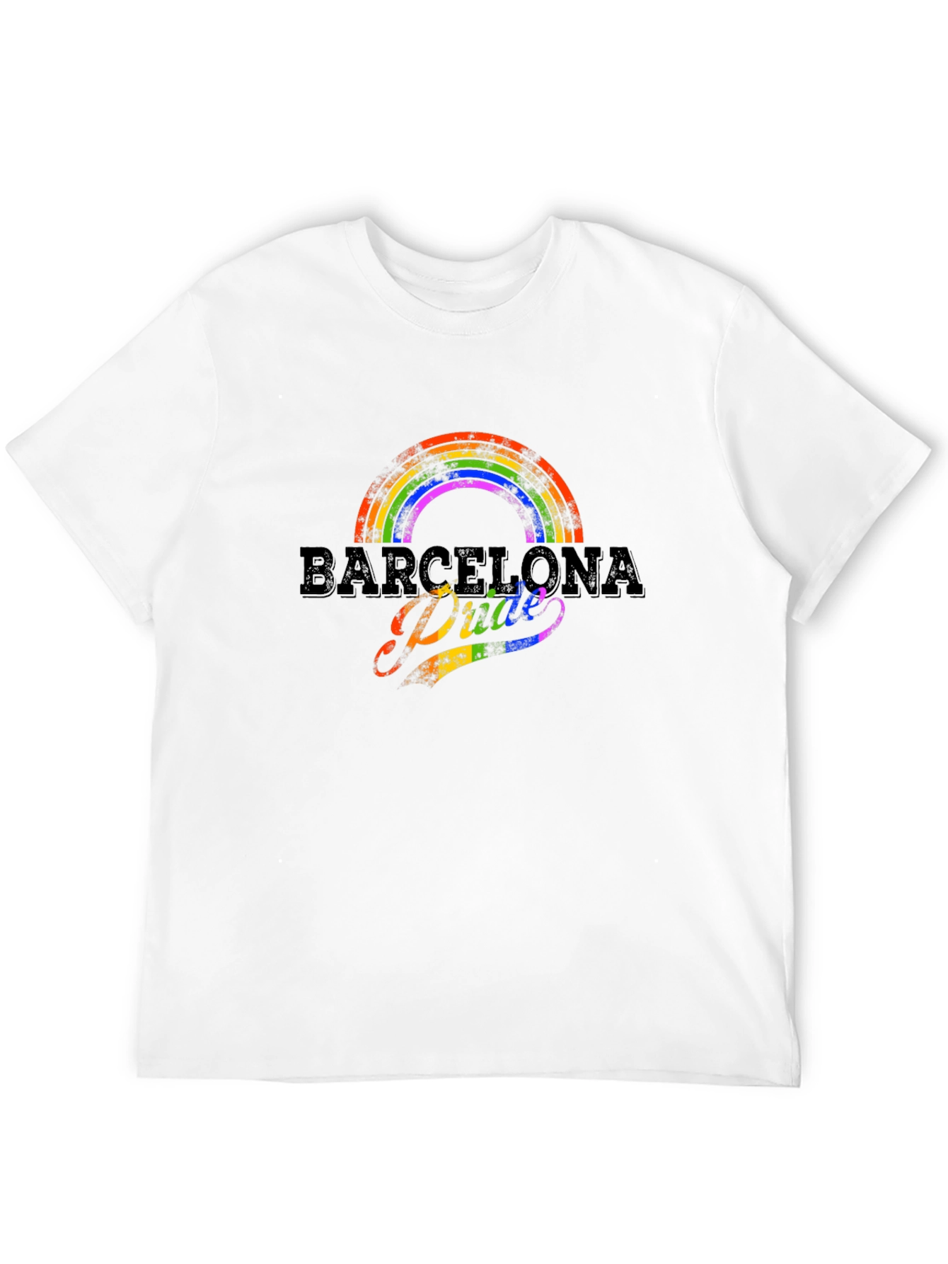 Barcelona Pride Rainbow Graphic T-Shirt