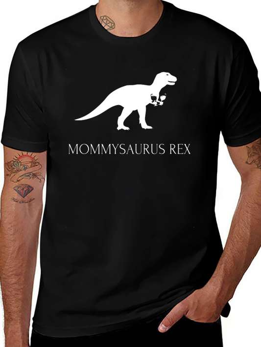 Mommysaurus Rex T-Shirt - Dinosaur Wine Lover Tee