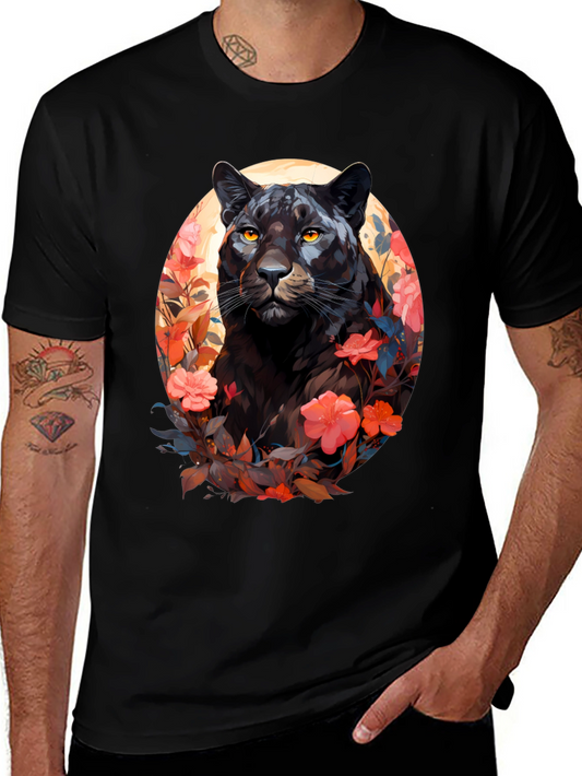 Black Panther Floral Graphic Tee