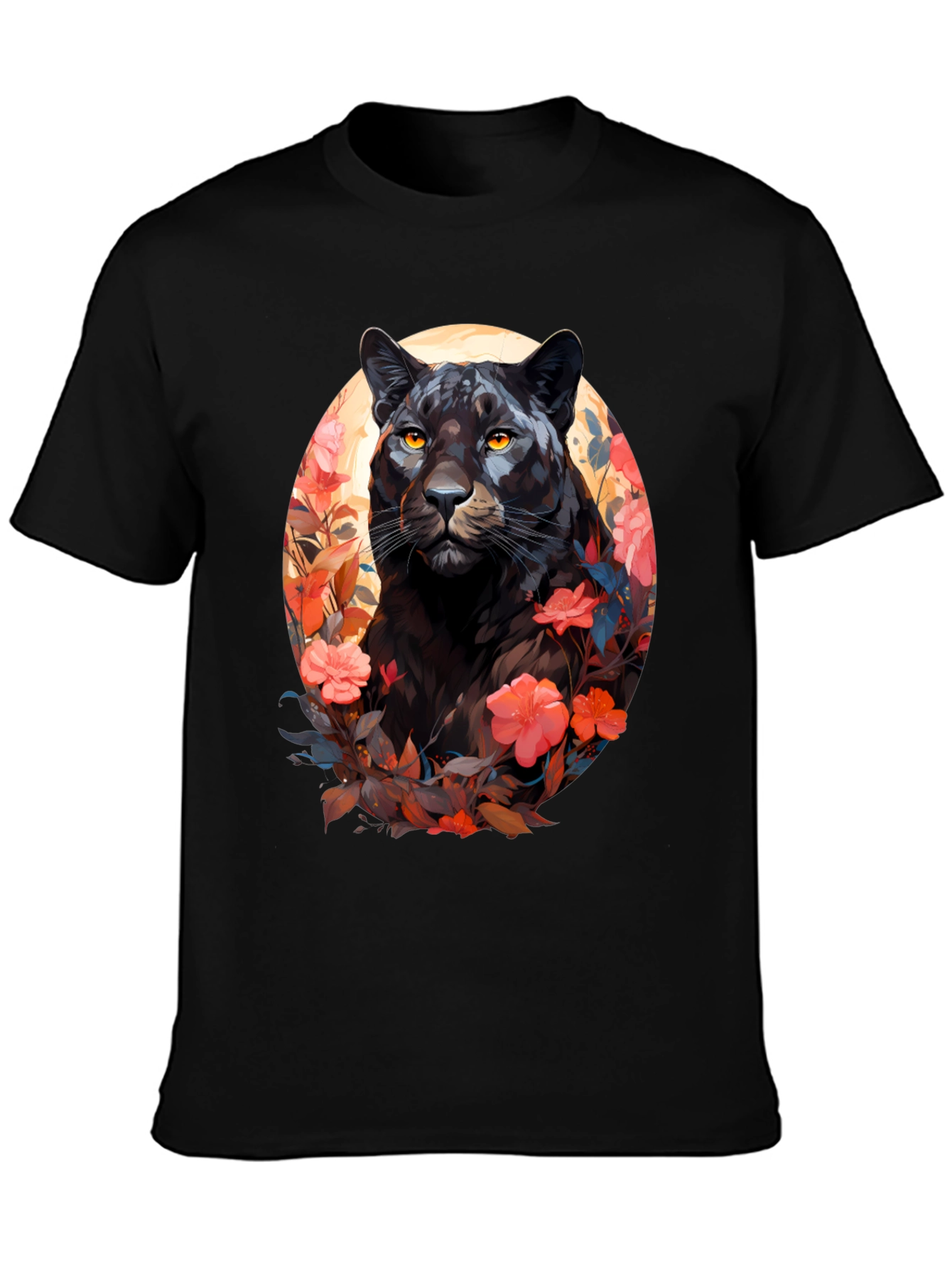 Black Panther Floral Graphic Tee