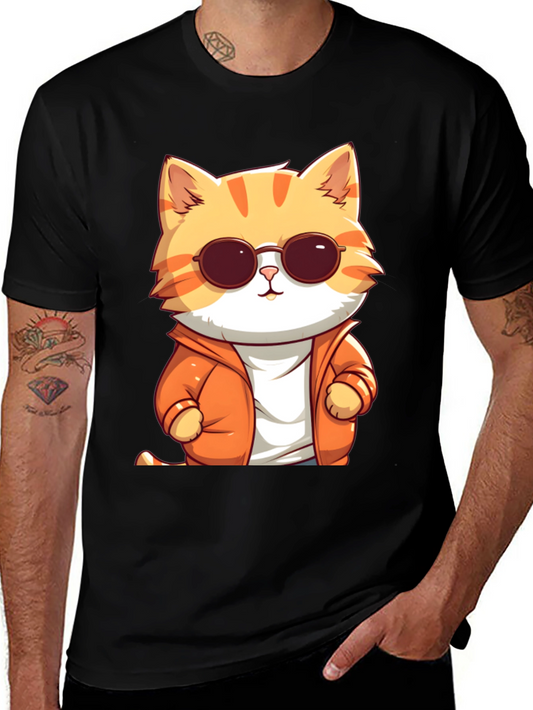 Cool Cat Graphic Tee - Black