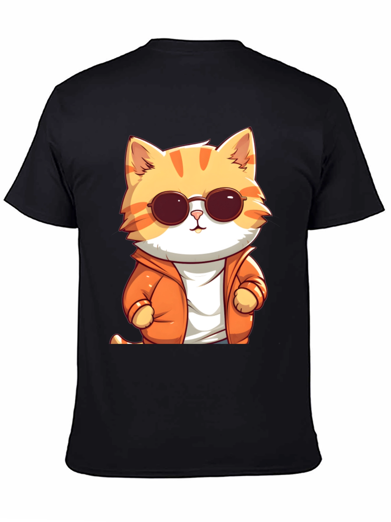 Cool Cat Graphic Tee - Black