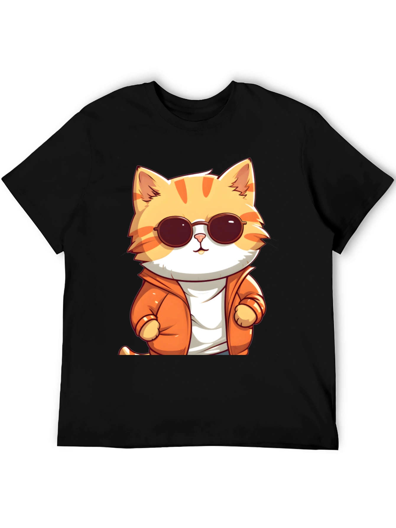 Cool Cat Graphic Tee - Black