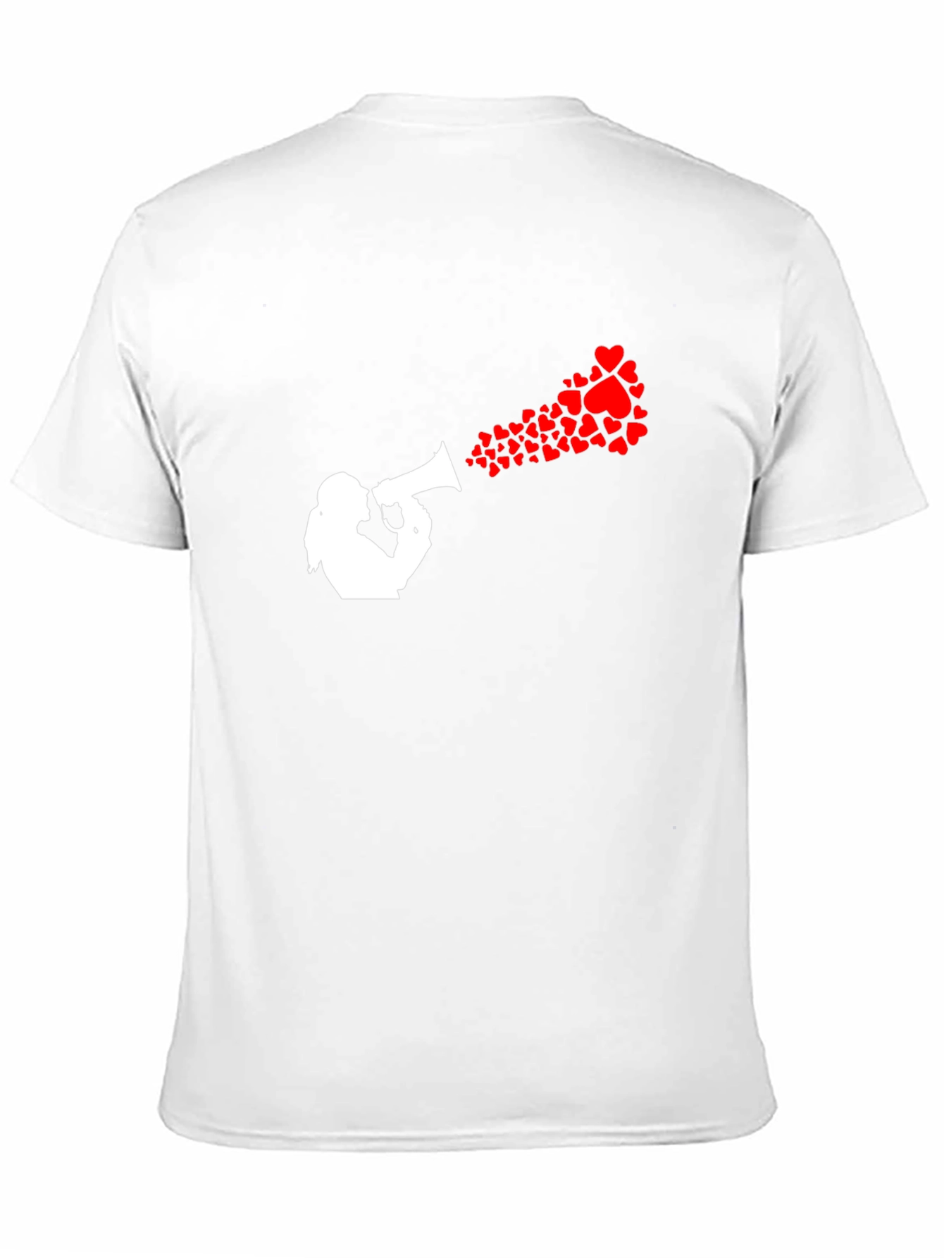 Heart Speaker Graphic Tee - Black Cotton T-Shirt