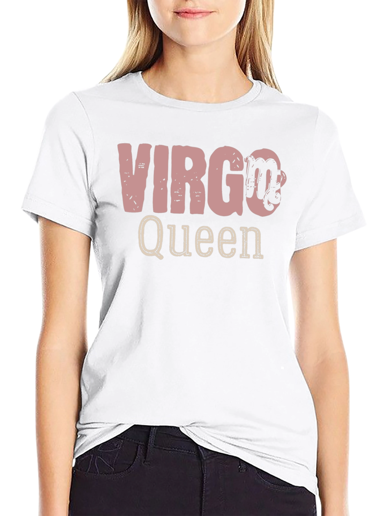 Virgo Queen Zodiac Sign Black T-Shirt
