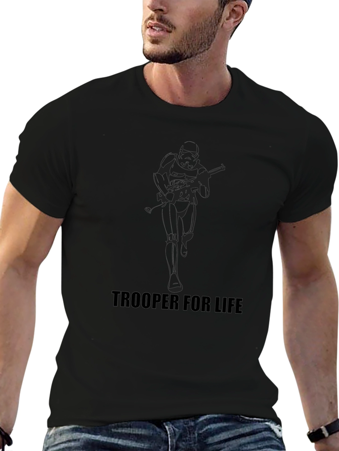 Trooper for Life Black Graphic T-Shirt