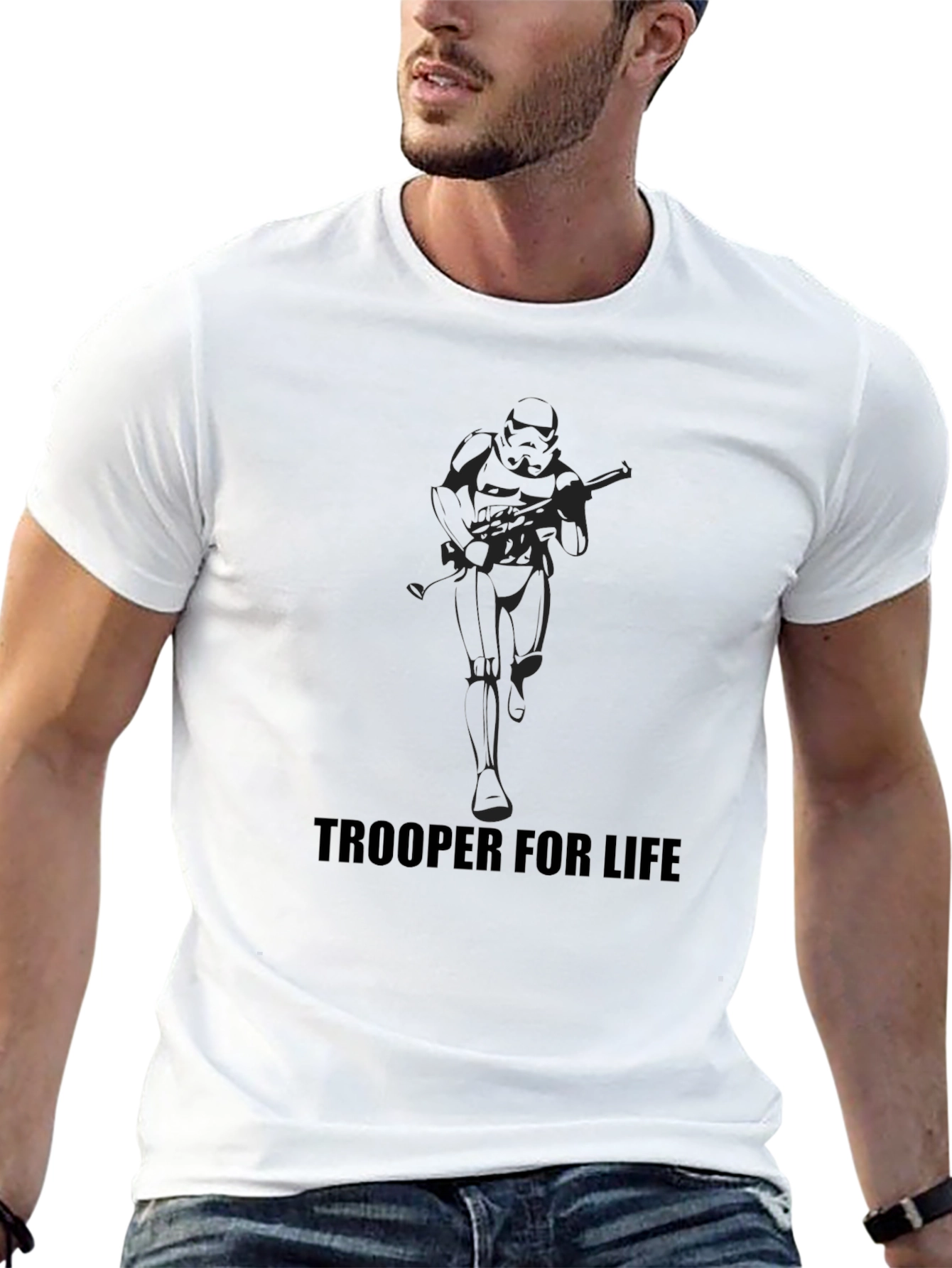 Trooper for Life Black Graphic T-Shirt