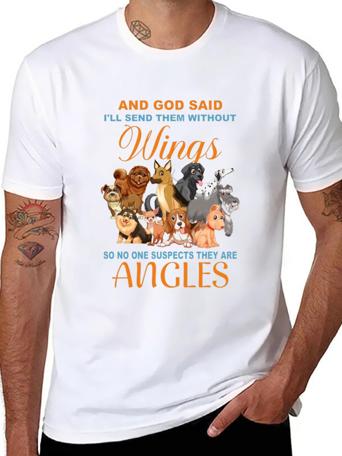 Dog Angel T-Shirt - Wings