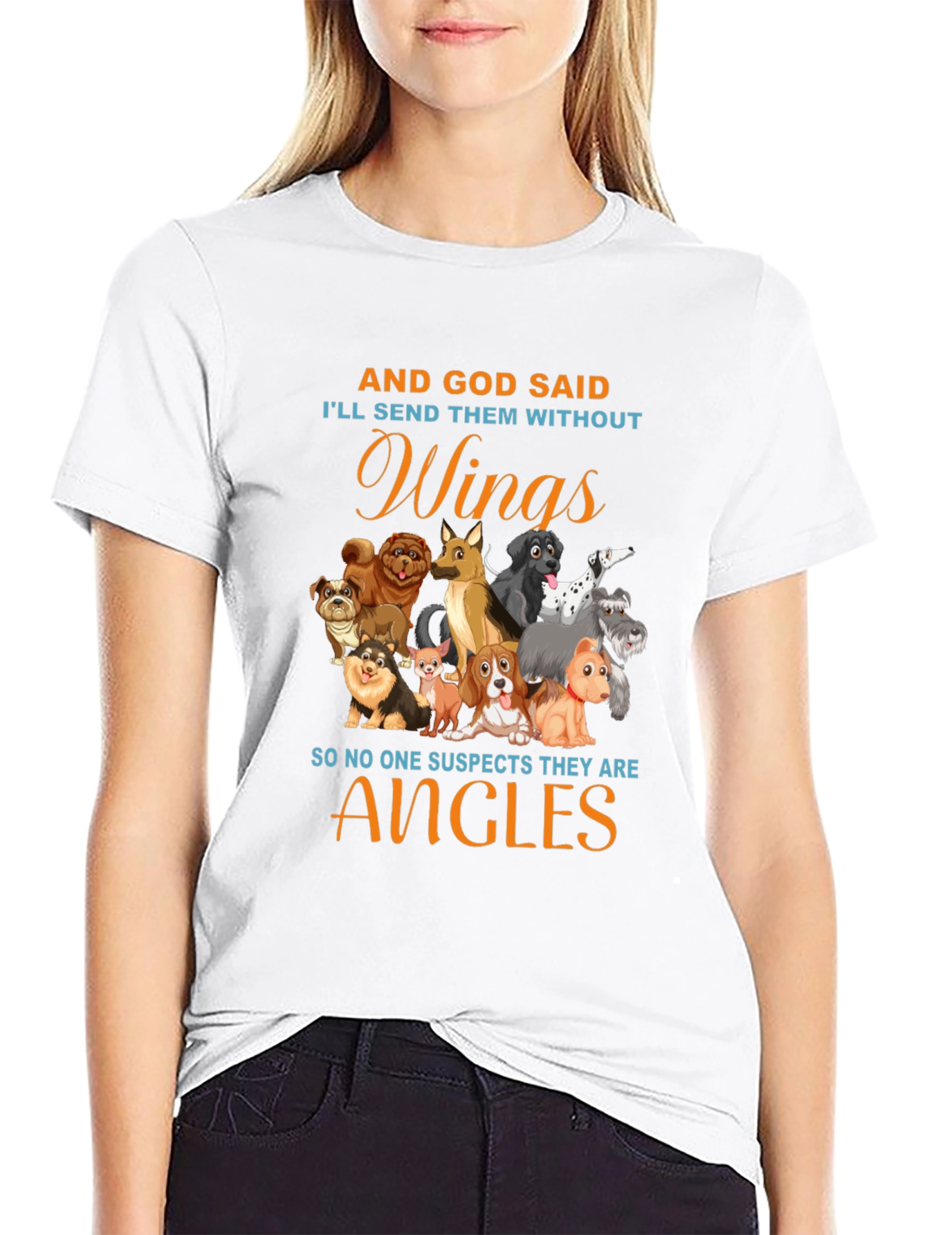 Dog Angel T-Shirt - Wings