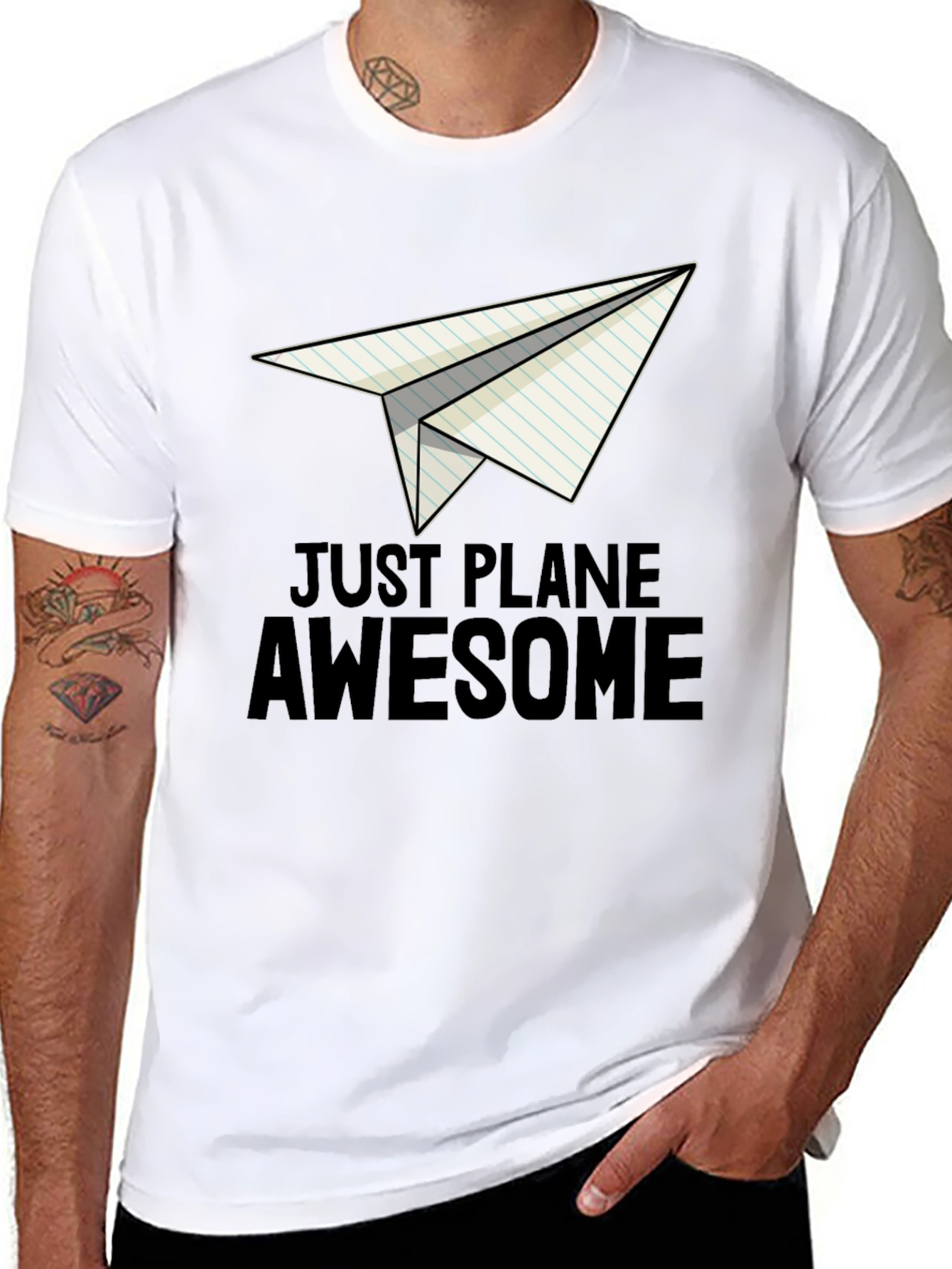 Just Plane Awesome Black T-Shirt
