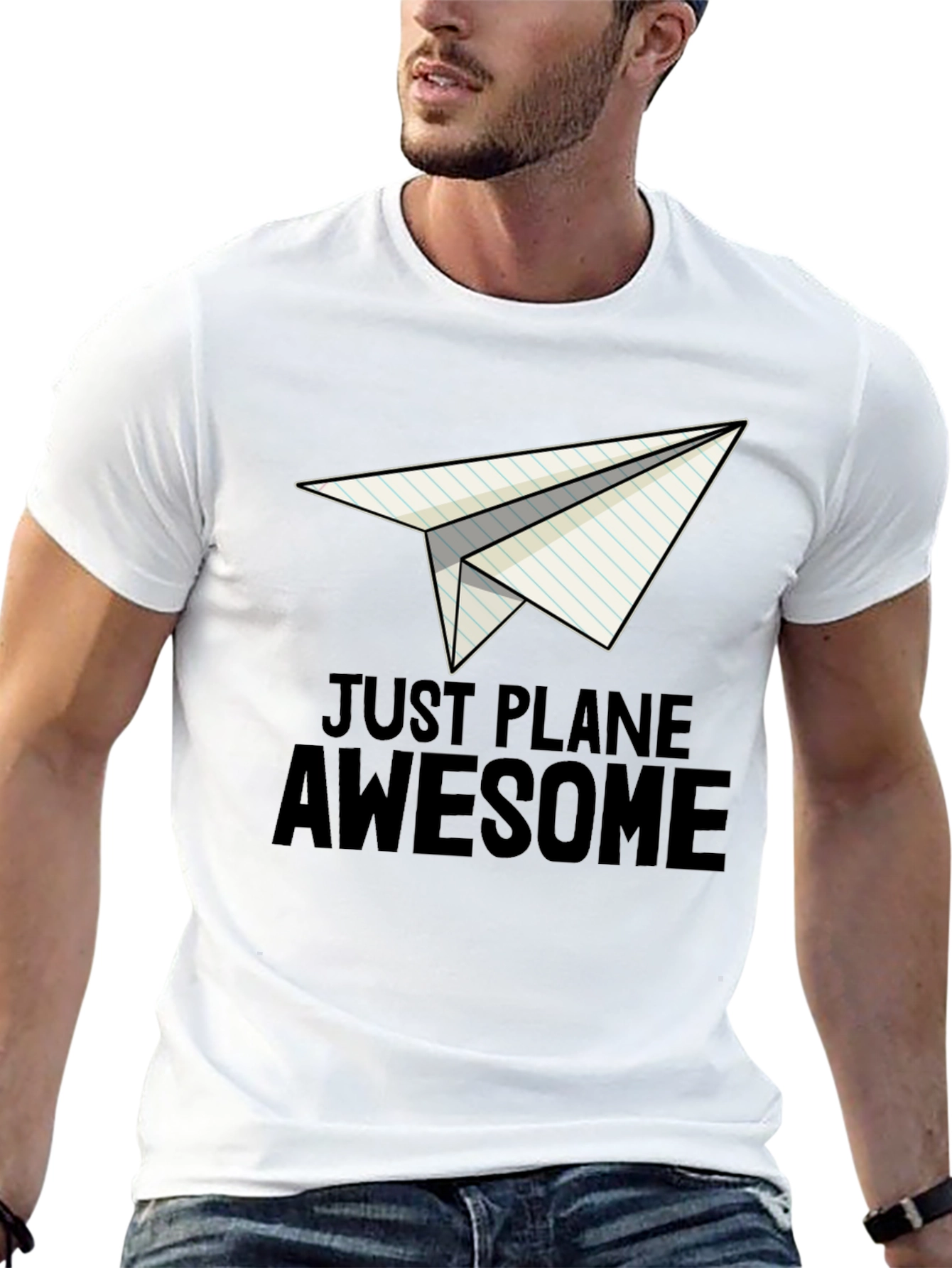 Just Plane Awesome Black T-Shirt