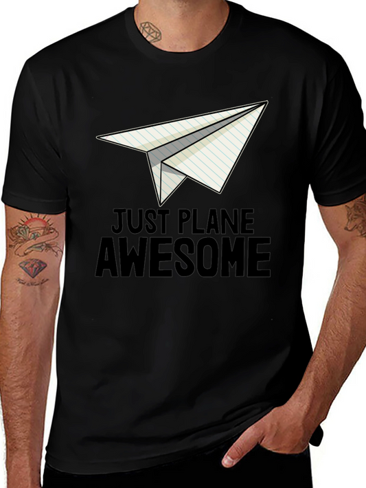 Just Plane Awesome Black T-Shirt