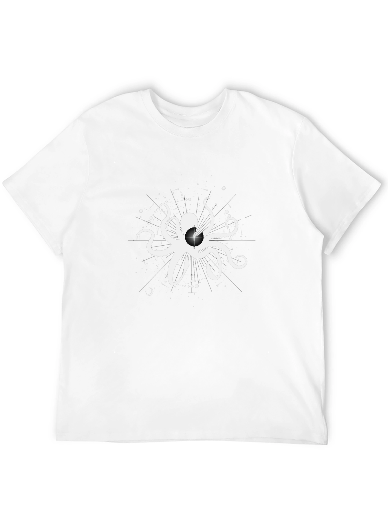 Octopus Star Graphic Black T-Shirt