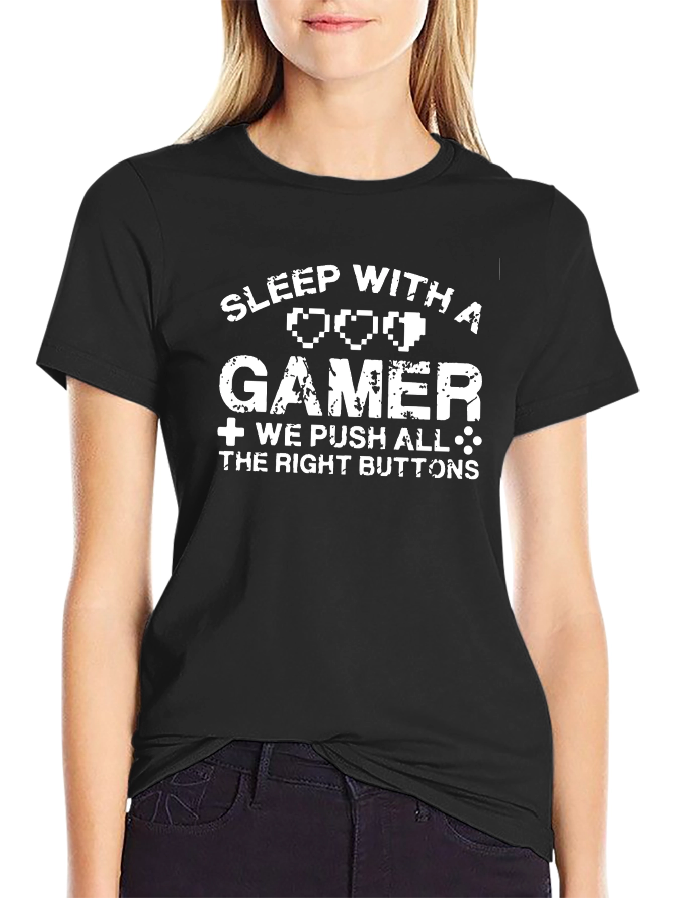 Sleep with a Gamer T-Shirt - Funny Novelty Tee