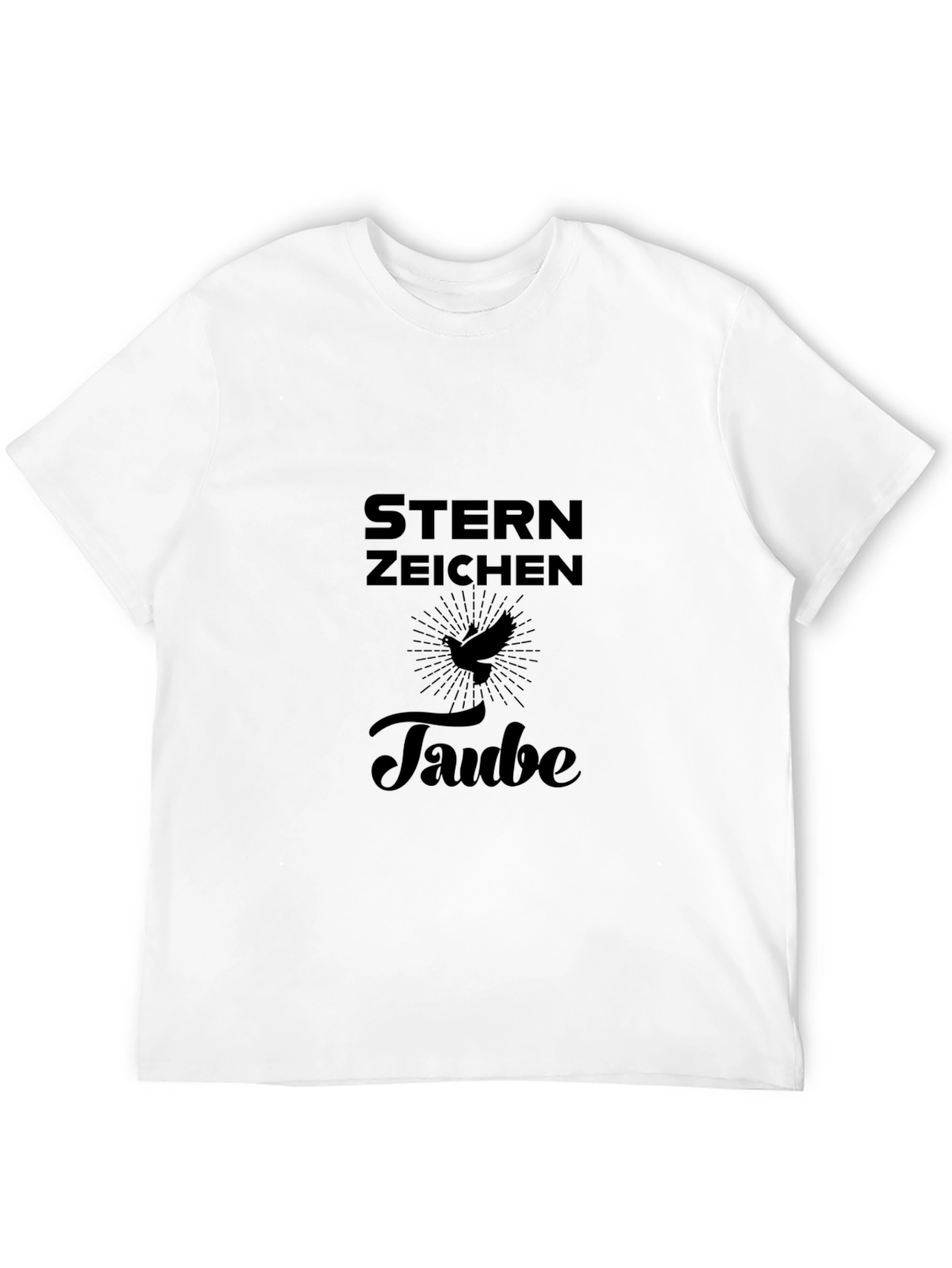 Sternzeichen Taube Black Graphic T-Shirt