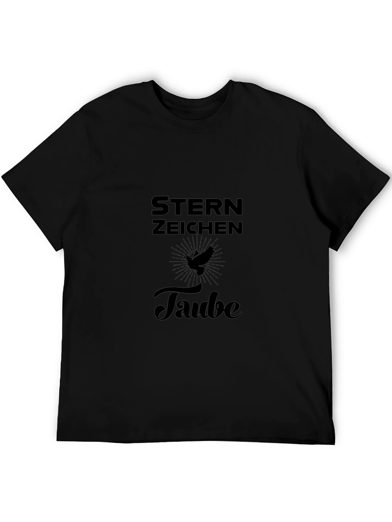 Sternzeichen Taube Black Graphic T-Shirt