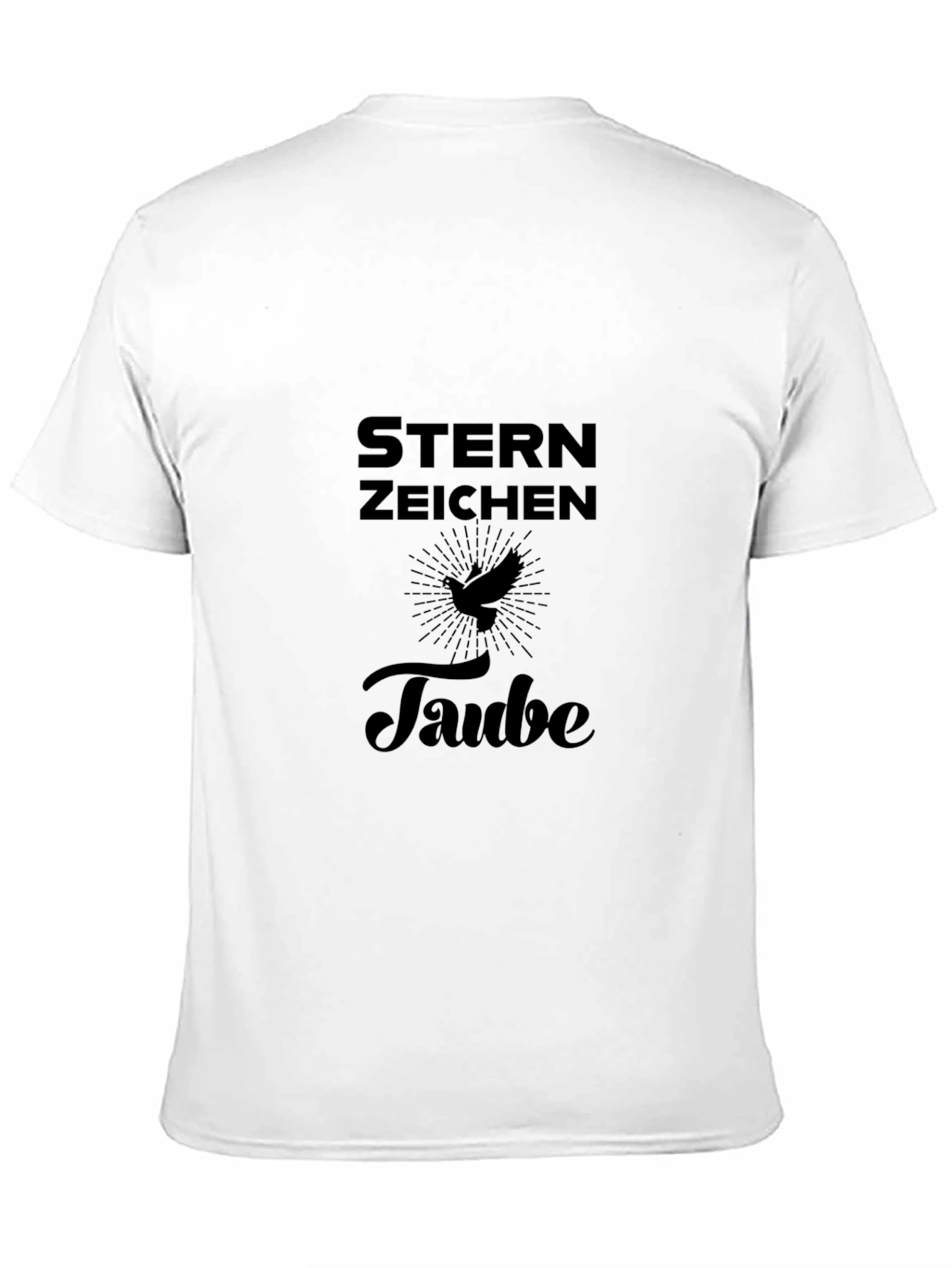 Sternzeichen Taube Black Graphic T-Shirt