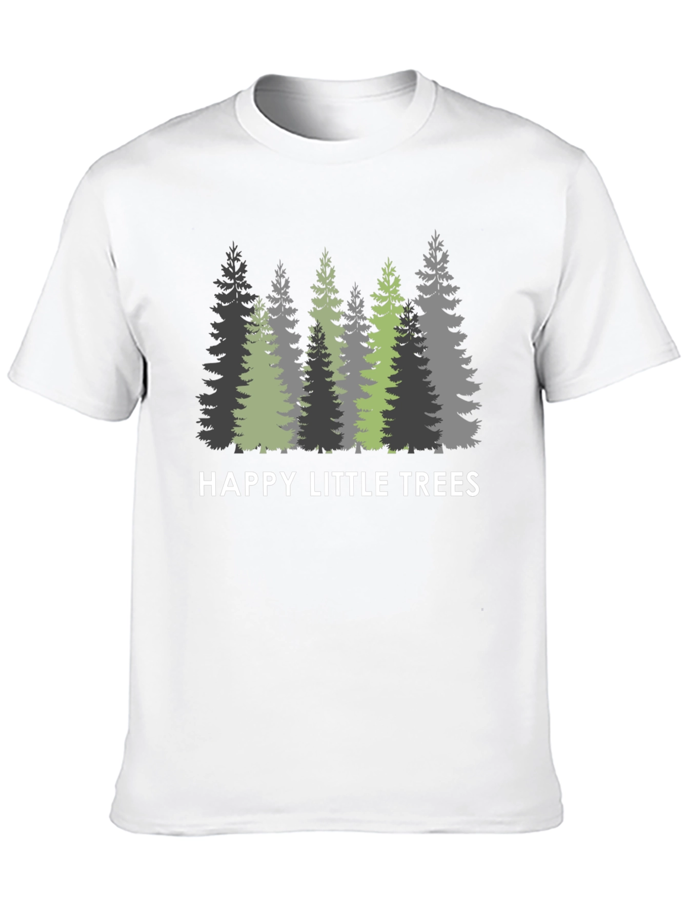 Happy Little Trees Graphic T-Shirt - Nature Inspired Tee