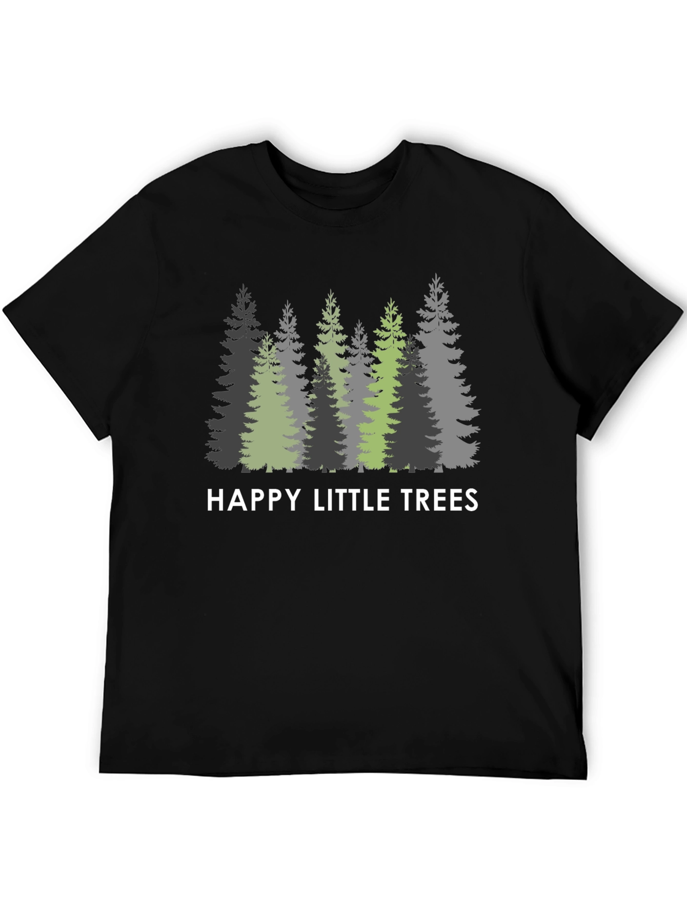 Happy Little Trees Graphic T-Shirt - Nature Inspired Tee