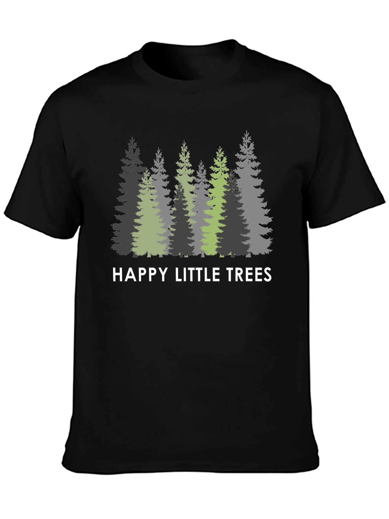 Happy Little Trees Graphic T-Shirt - Nature Inspired Tee